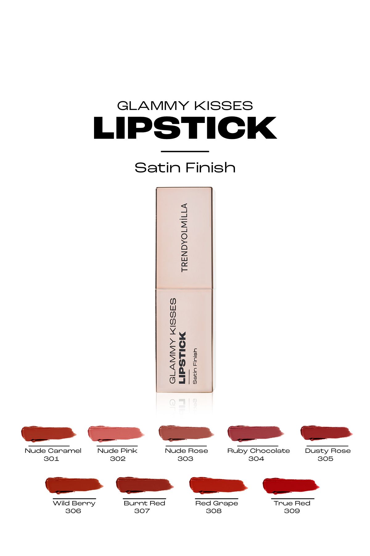 Trendyolmilla Beauty-Avocado Oil Satin - nawilżająca szminka, czerwone winogrono-308 Tkzaw25Rj00001 3