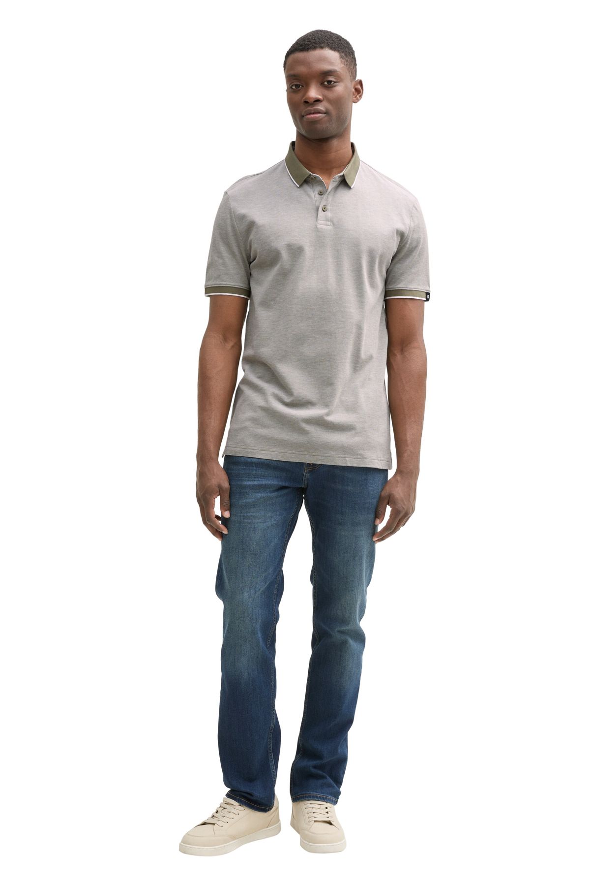 Tom Tailor Denim Koszulka Polo W Kolorze Zielonego Mchu Drzewnego Z Dwoma Odcieniami Dla Mężczyzn - S