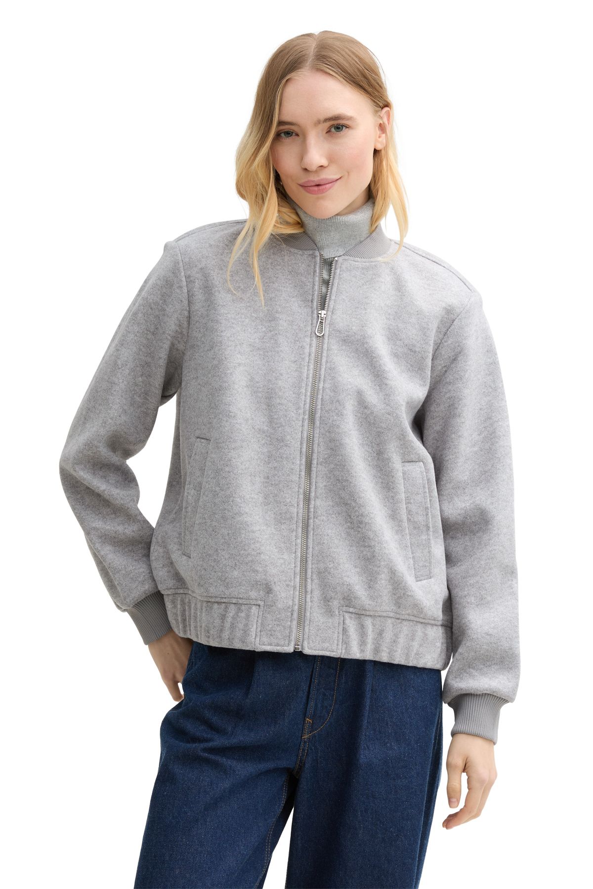 Tom Tailor Denim-Bunda Scuba Bomber s golierom 4
