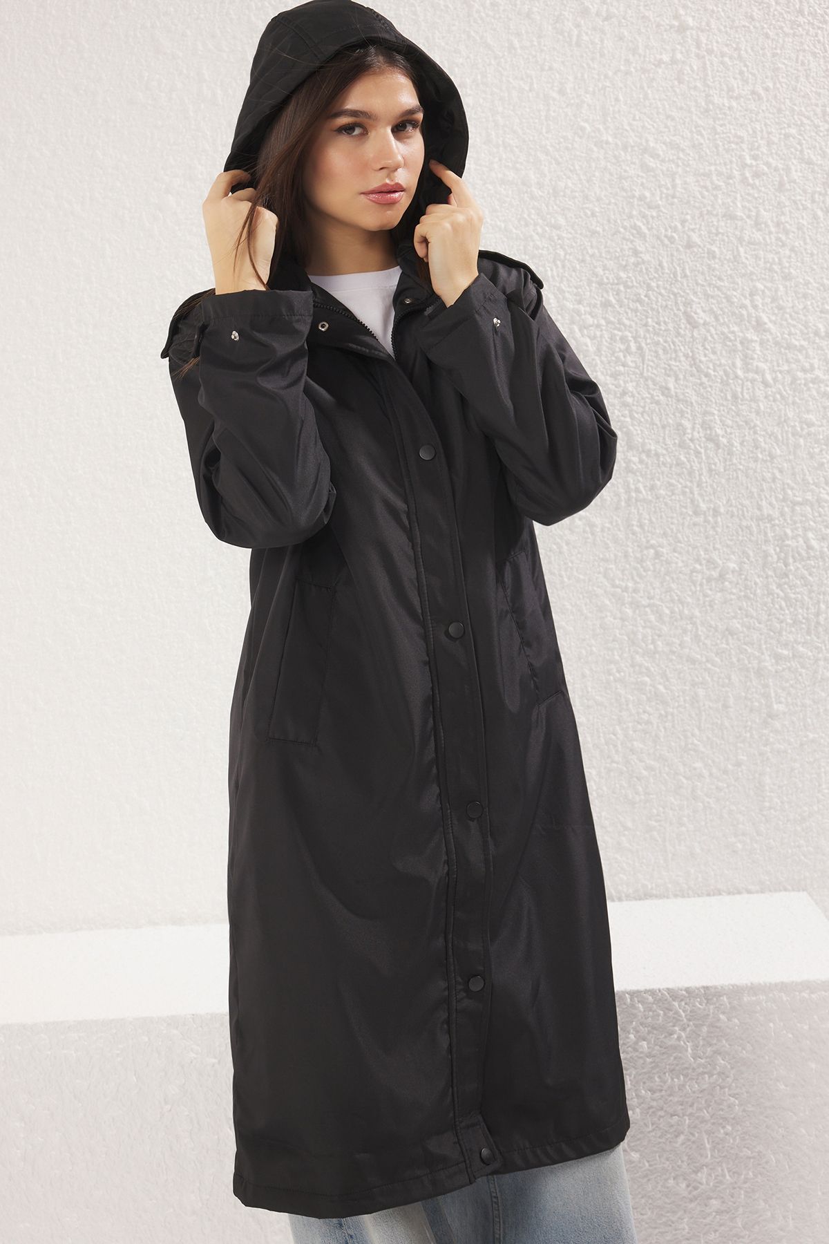 Trendyol Collection-Black Raincoat & Windbreaker 2