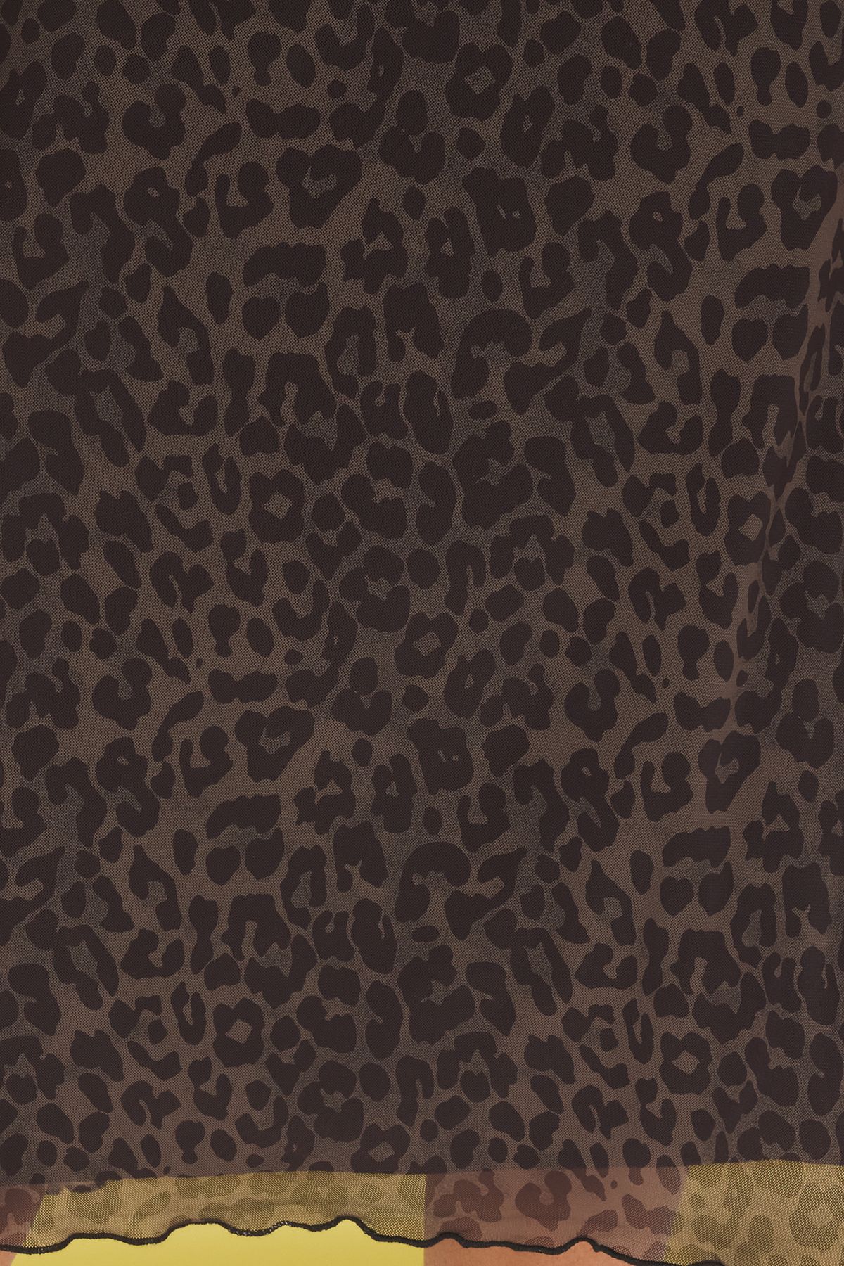 Trendyol Curve-Plus Size Khaki A-Line Leopard Print Tulle Skirt - Tbbaw25Az00006 3