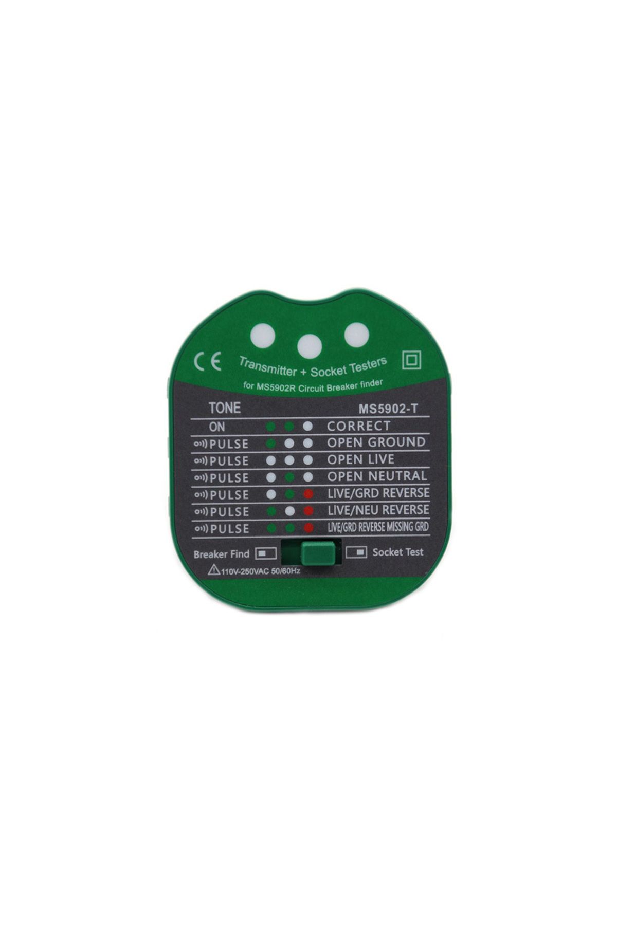 QHJIA-Uk Plug Ms5902 Automatic Multifunctional Circuit Breaker Finder Fuse Socket Tester With Analogue Rec 2