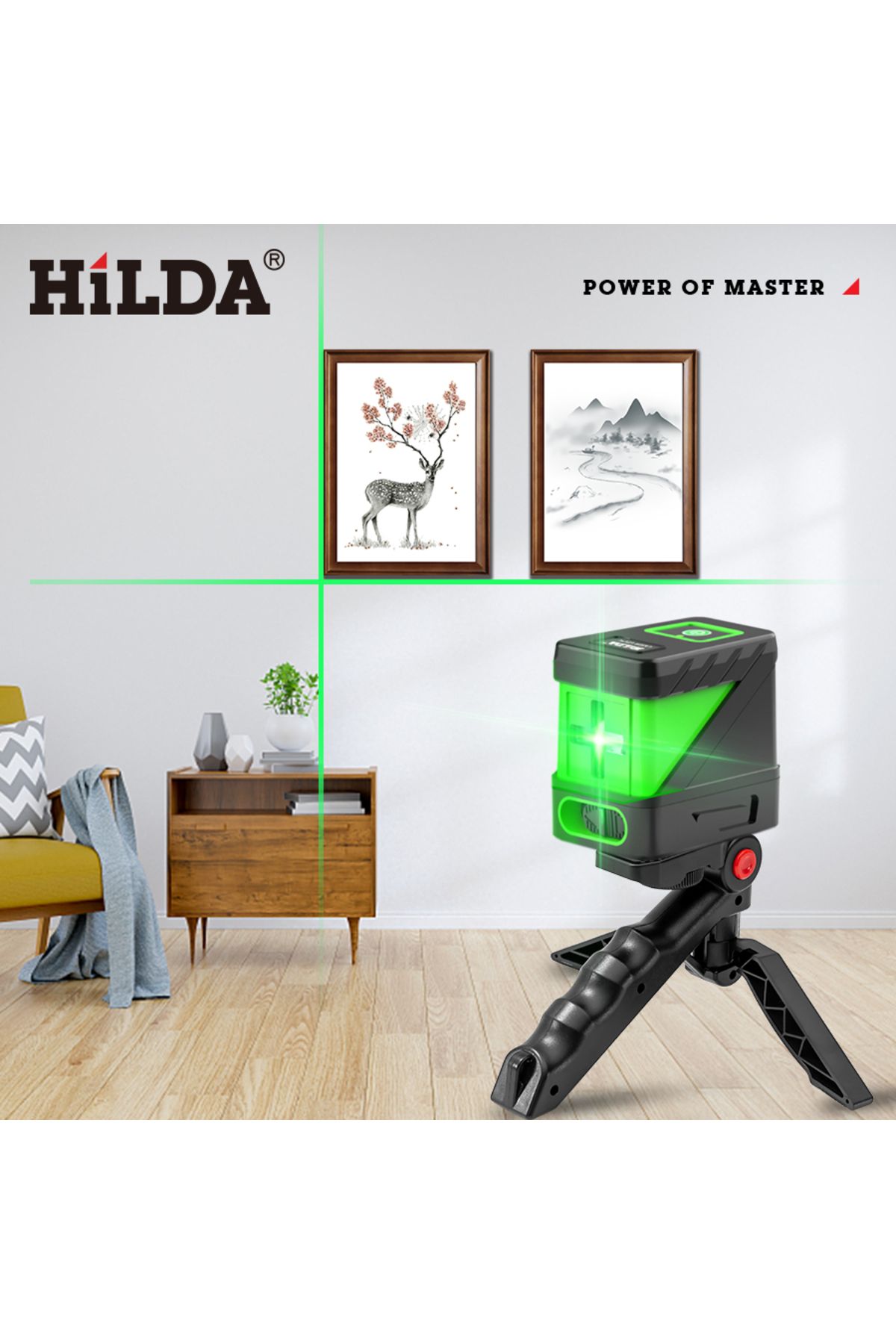 Choice-Mini Professional Laser Level Tripod Level Meter Red Button Portable Laser Tripod 6