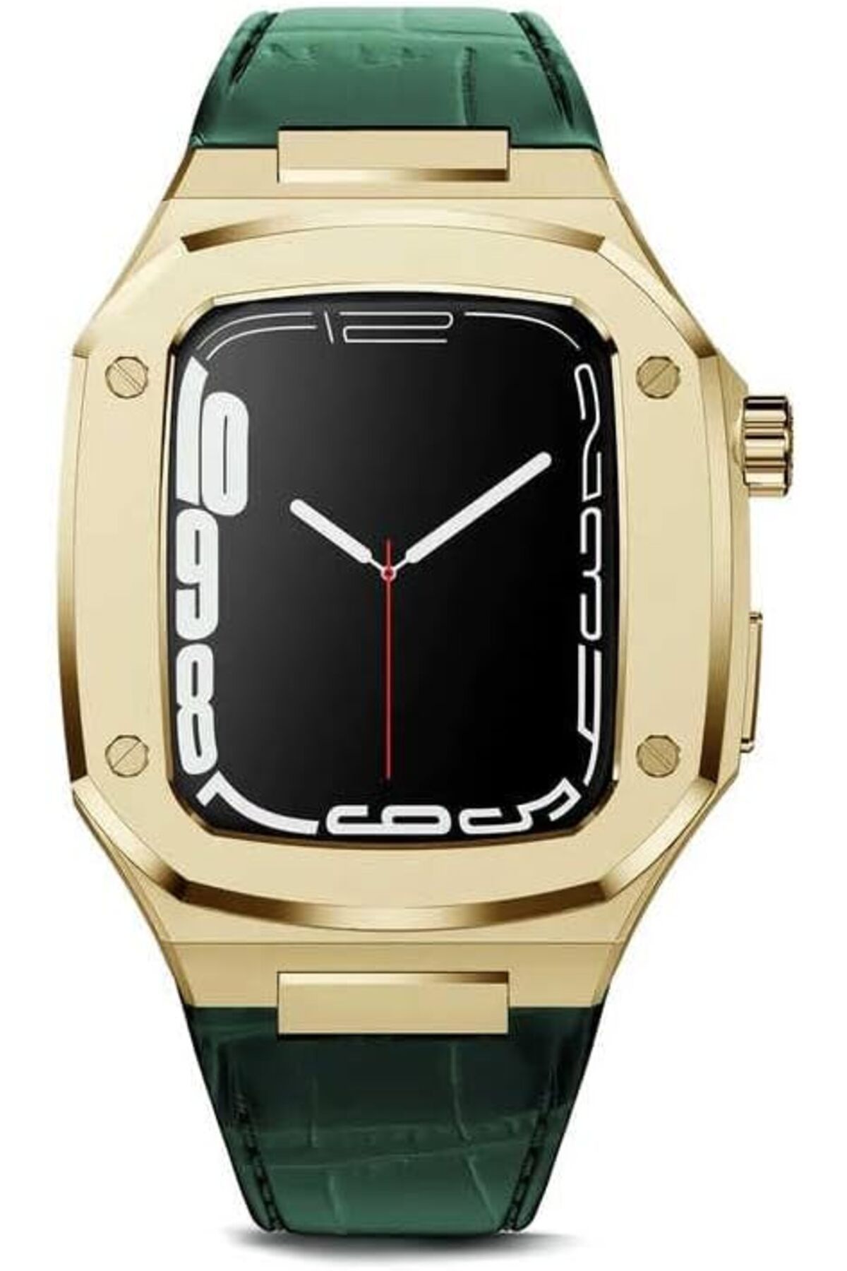 STOREMAX shopwave  İle Uyumlu Watch 7 45mm KRD-67 Kordon Yeşil-Gold HTCshop 1005813