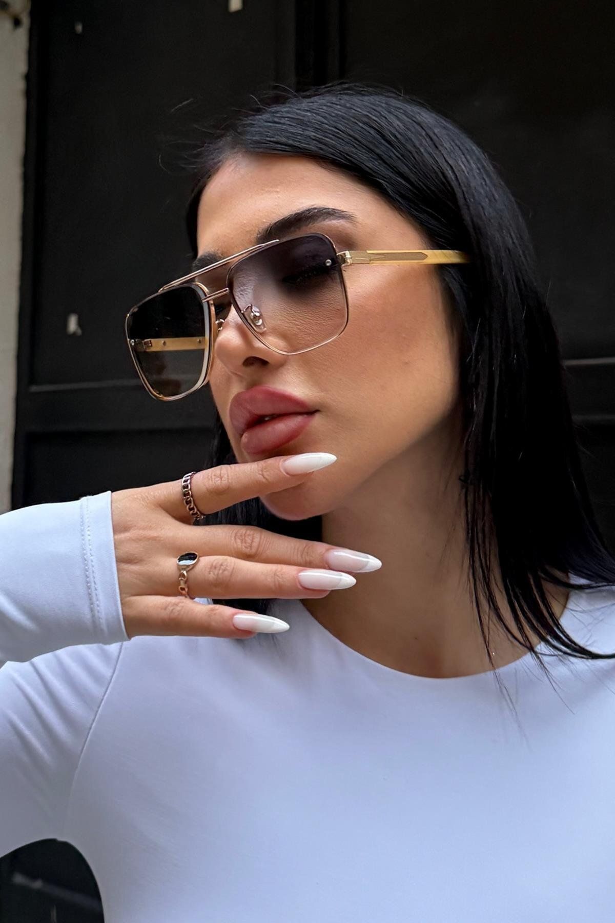 FALAN EYEWEAR Gentle Kadın Güneş Gözlüğü Gold-Siyah Degrade