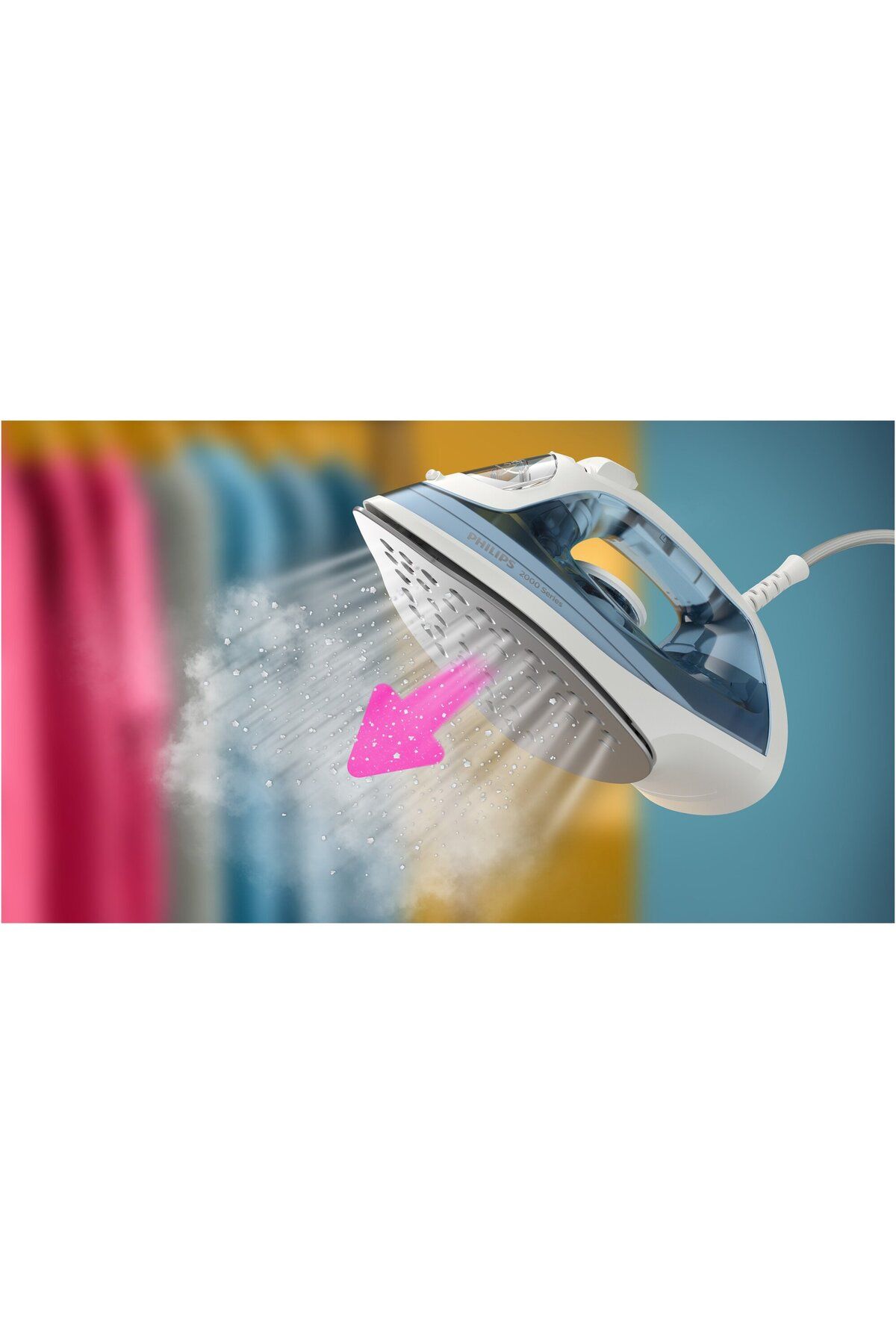 Philips-Philips DST2010/90 Iron Series 2000, steam output 25g/min, Calc Clean, 250 ml, Blue 5