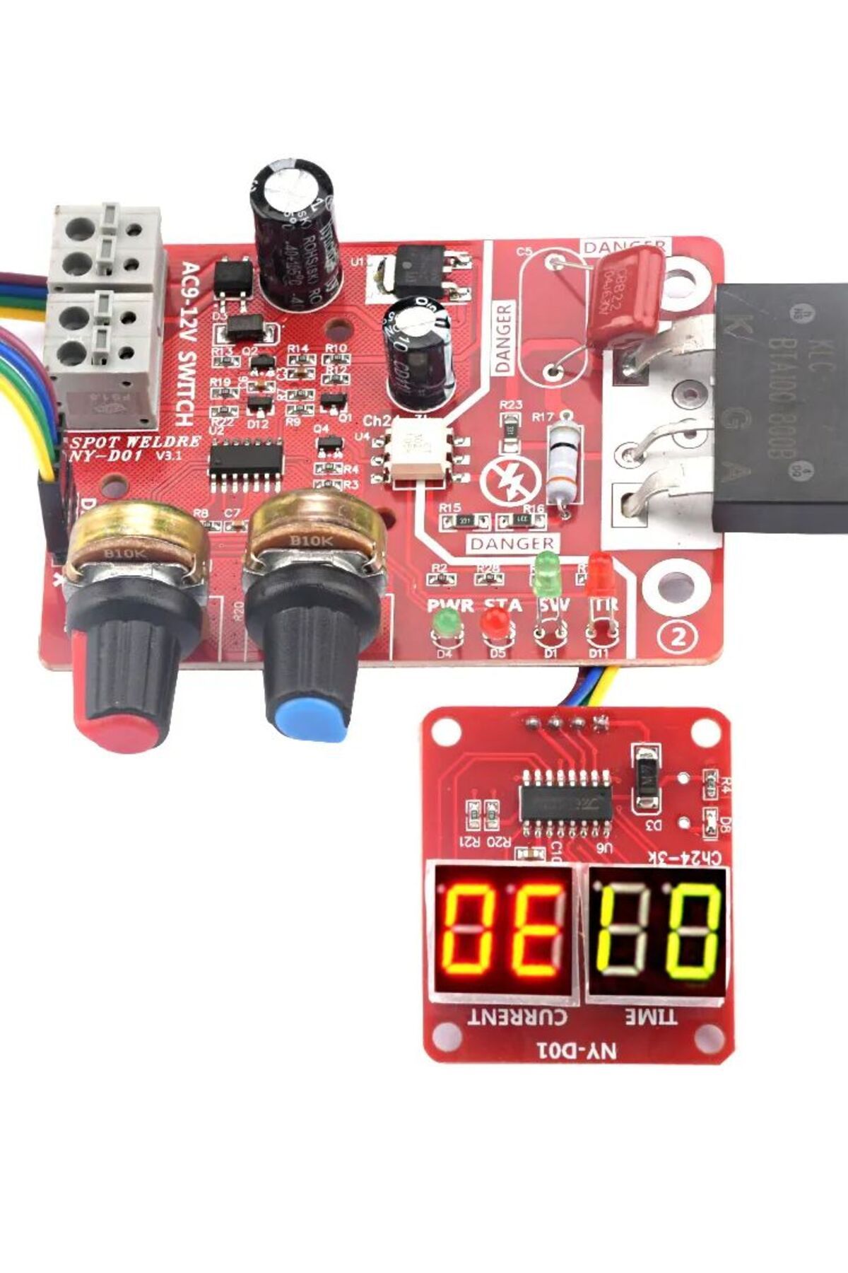 Choice-لوحة تحكم NY-D01 100A AC9-12V DIY 40A/100A لوحة تحكم آلة لحام نقطي لوحة لحام قابلة للتعديل 8