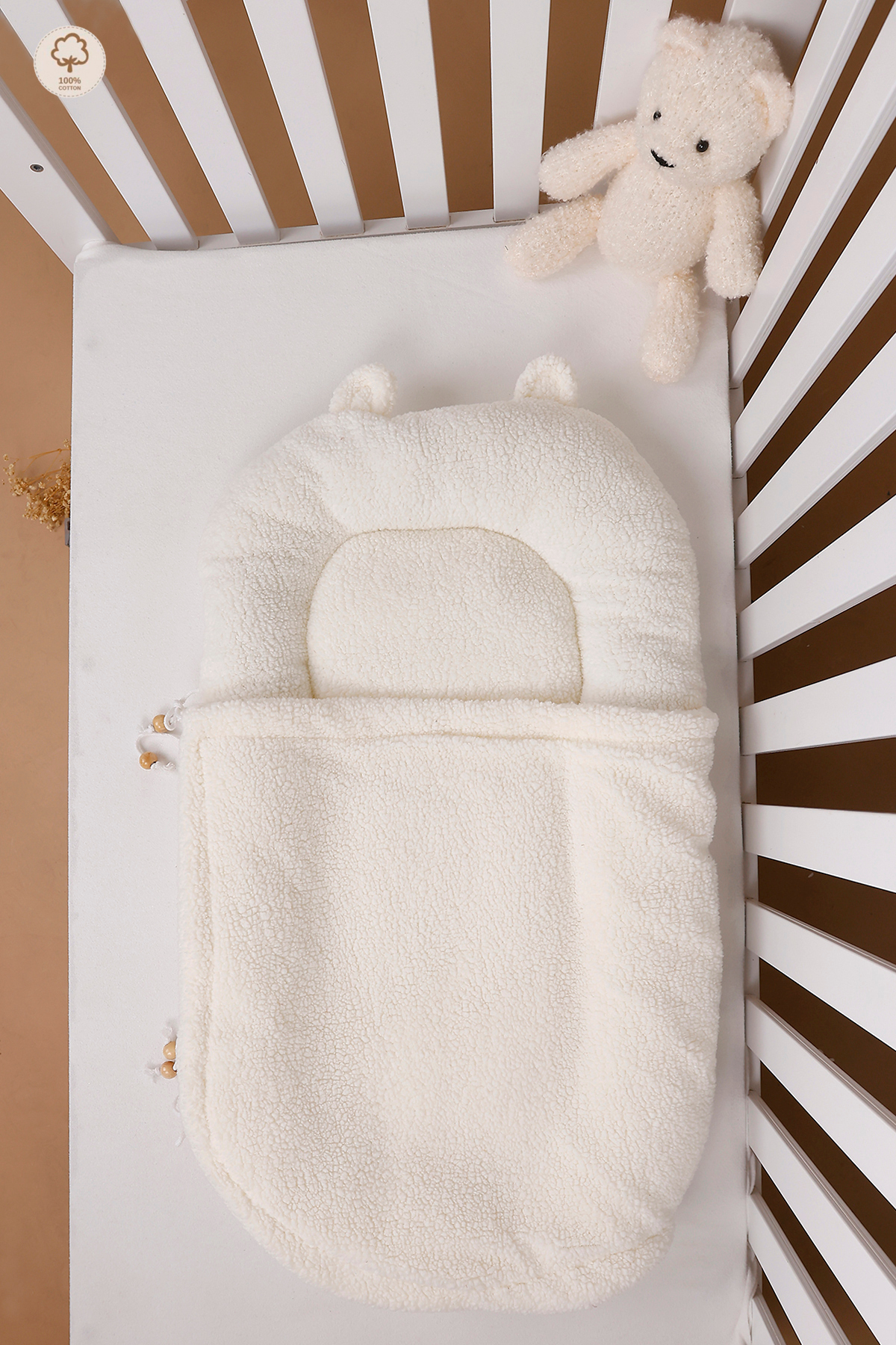 JUNİPERUS Tedy Peluş Kundak Babynest Bebek Yatağı Anne Yanı Yatağı fotoğrafı 6 (önizleme)