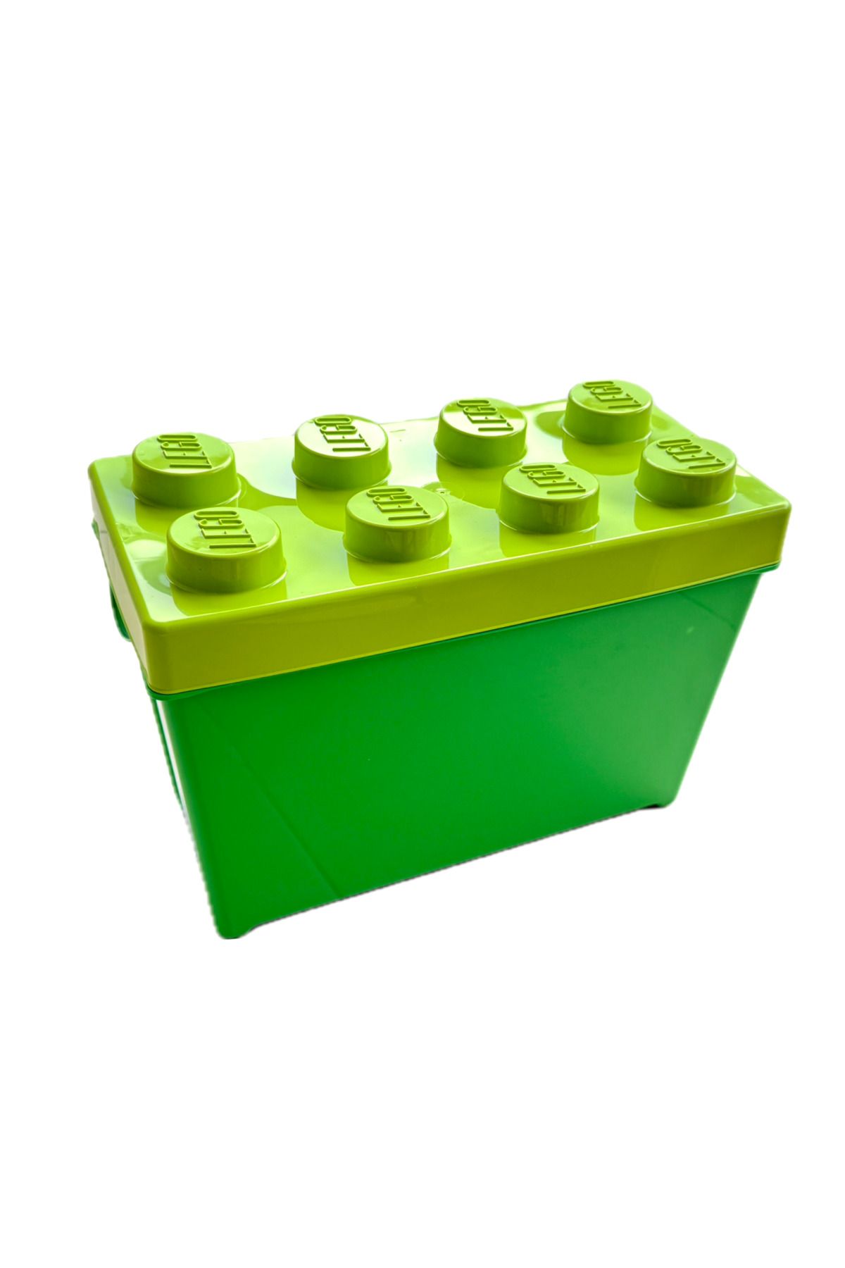 brickland LEGO Iconic Orijinal Plastik Büyük Boy Yeşil Kapaklı Saklama Kutusu (35,5 x 17,5 x 26 cm)