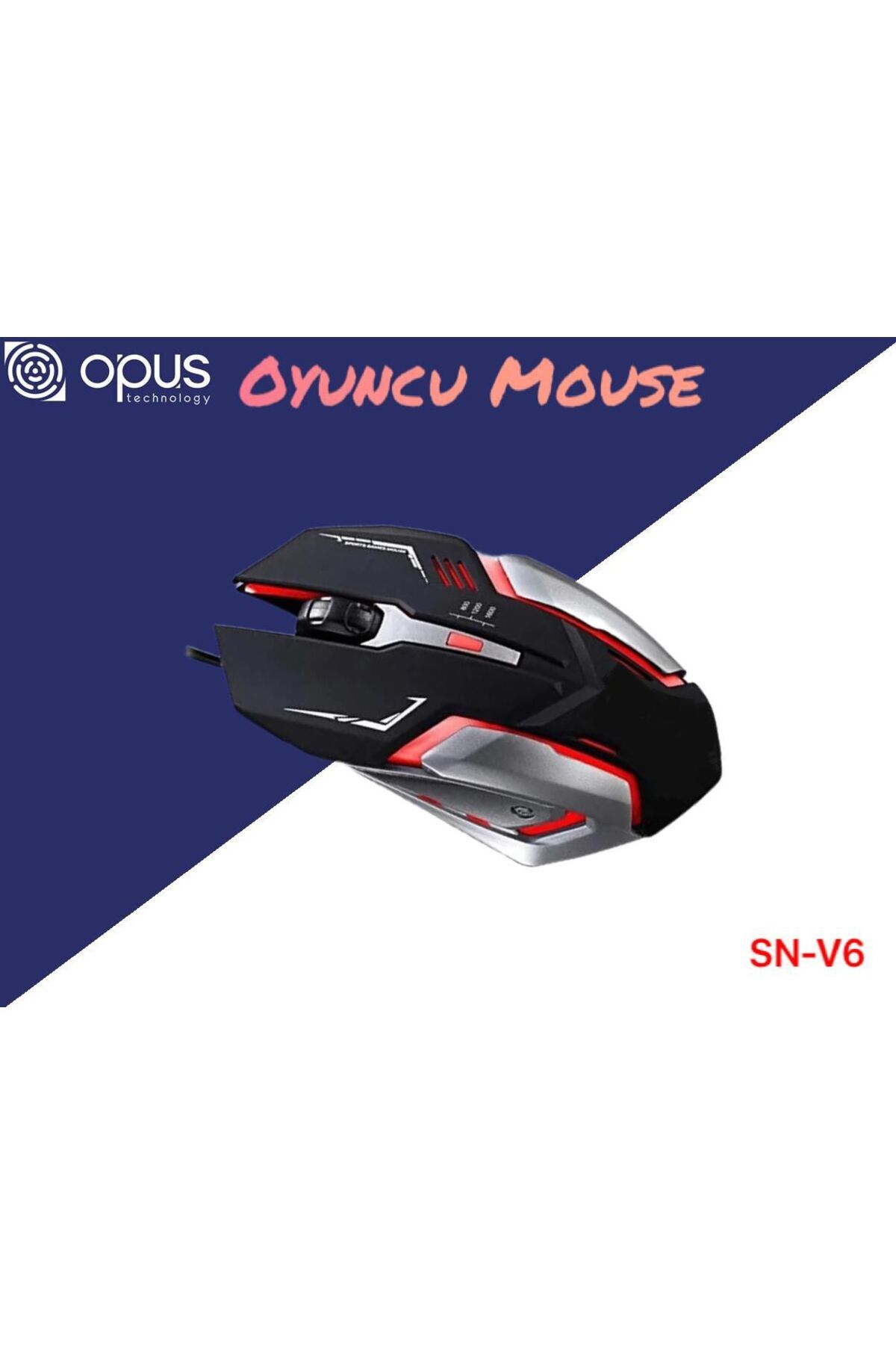 Noname SN-V6  Rgb Işıklı Kablolu Usb Gaming Mouse