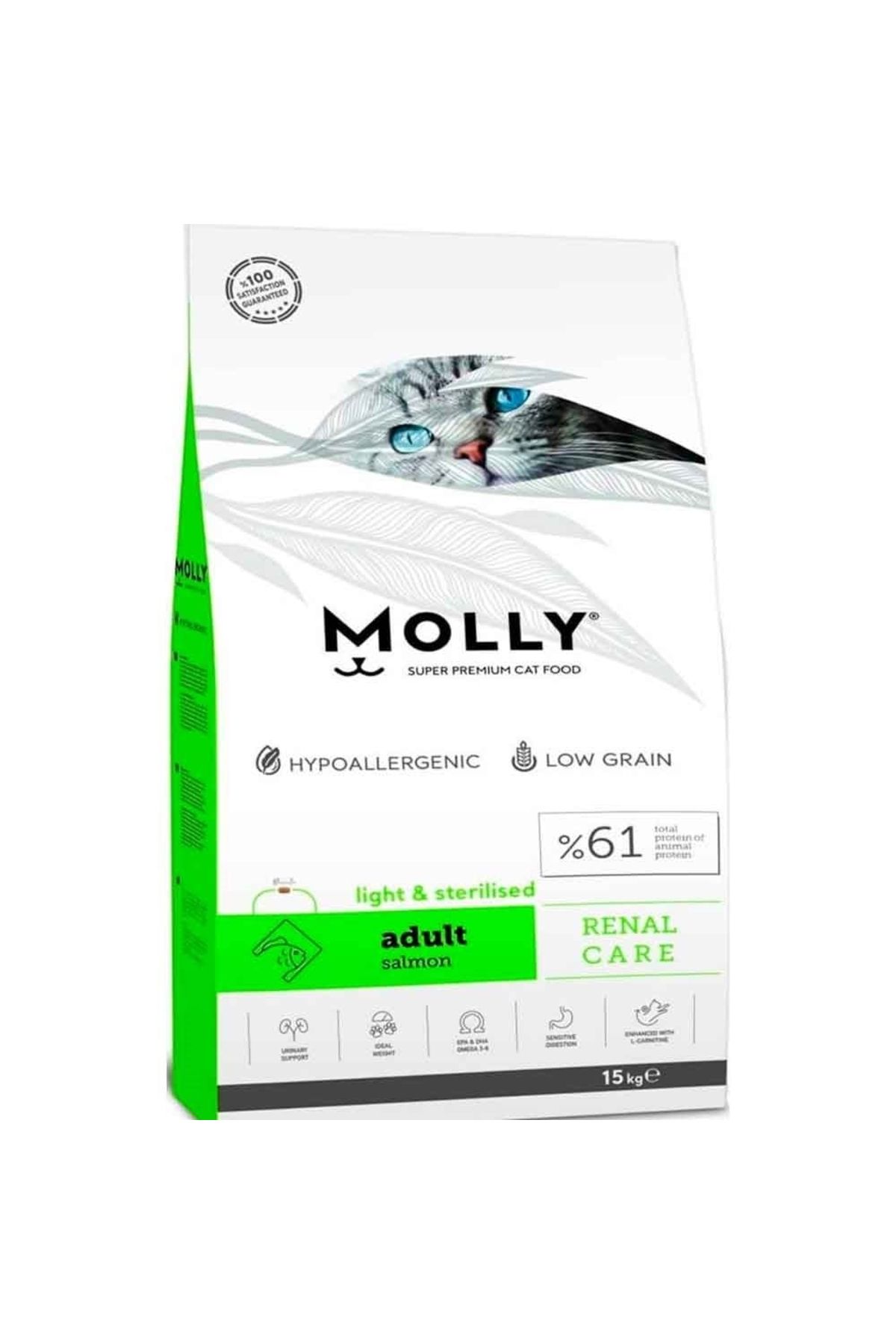 Molly Kısırlaştırılmış Kedi Maması Sterilised Somonlu 15 Kg