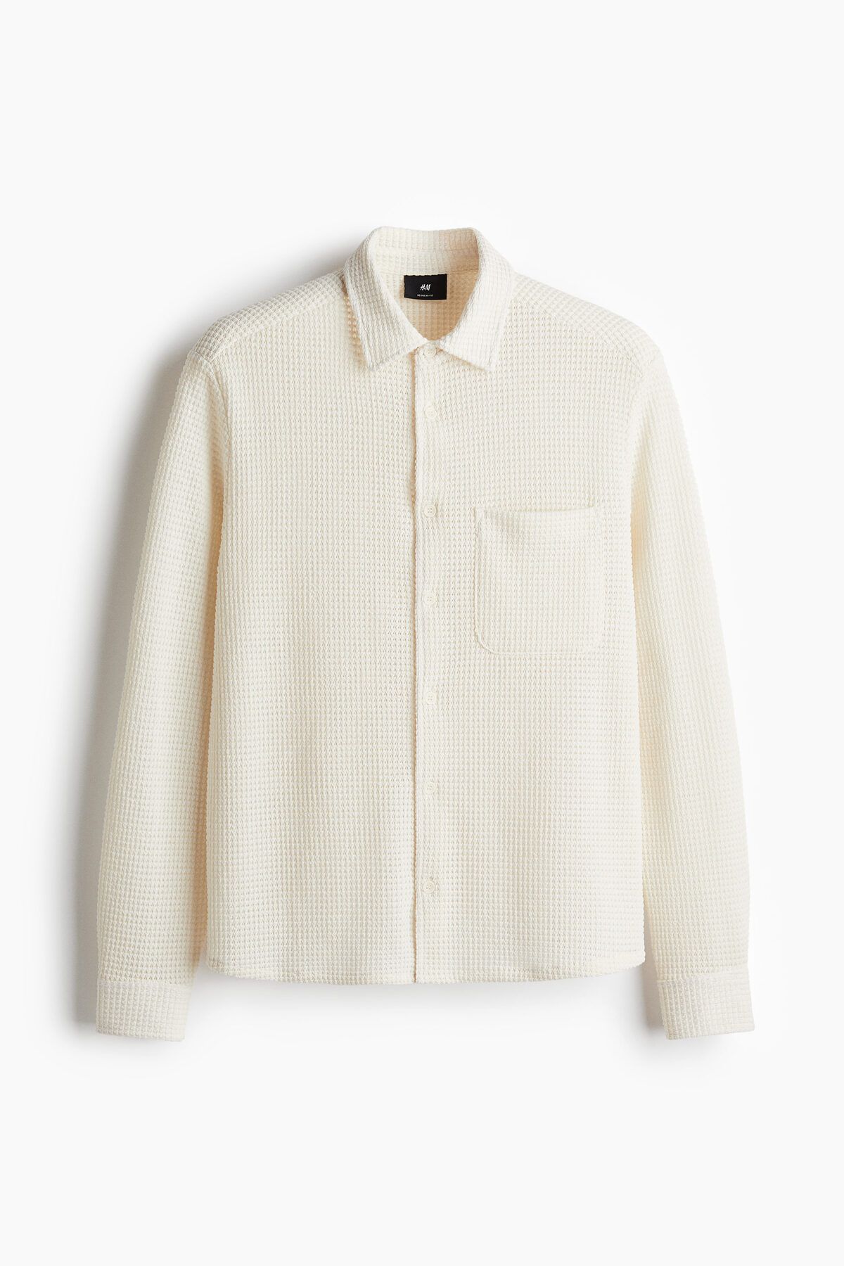 پیراهن / بلوز دکمه دار نود مردانه بافتی لانه زنبوری مناسب است H M H&M