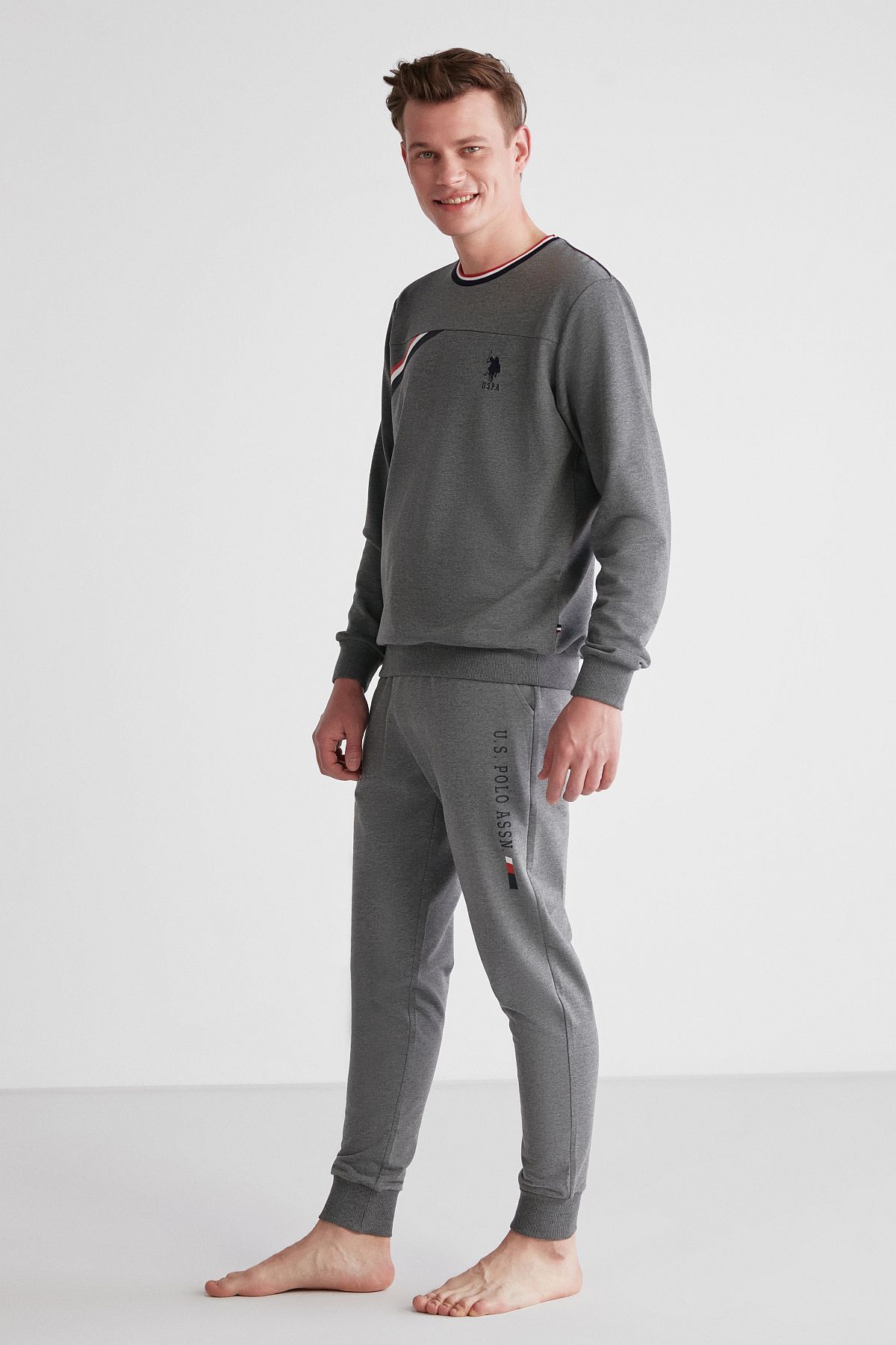 U.S. Polo Assn. پایه. پولو اسن. ست لباس خواب یقه گرد مردانه