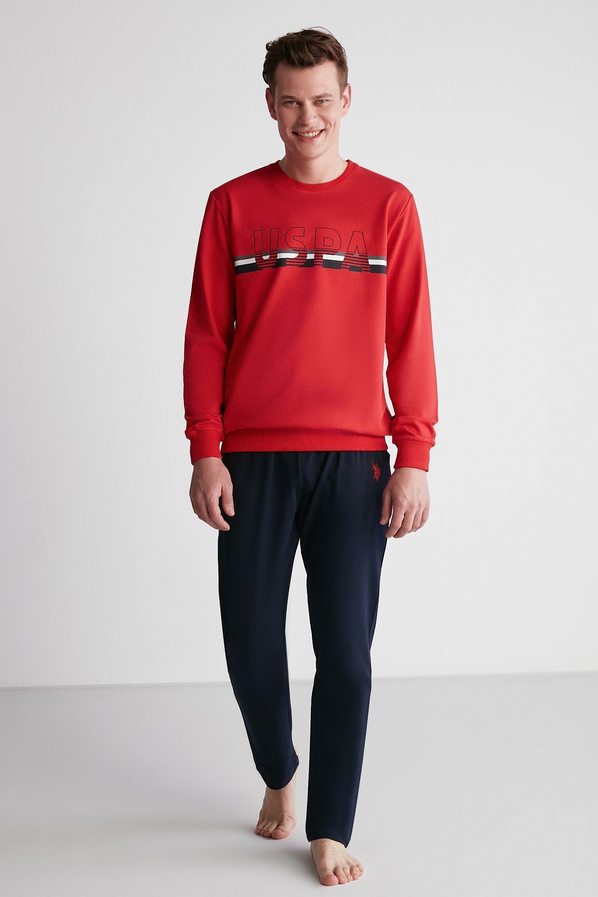 U.S. Polo Assn. ست لباس خواب یقه گرد مردانه
