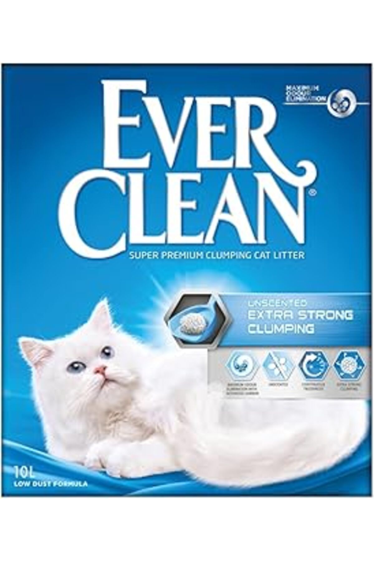 ZUHUDİ Ever Clean Extra Strong Kokusuz Kedi Kumu, 10 Lt