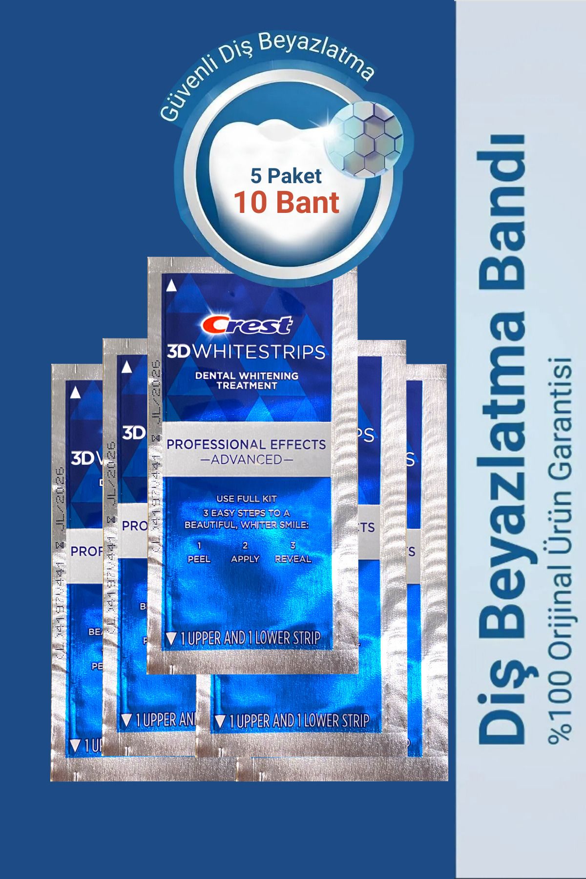 CREST 3d Whitestrips Professional Effects Advanced (5 Paket / 10 Bant)