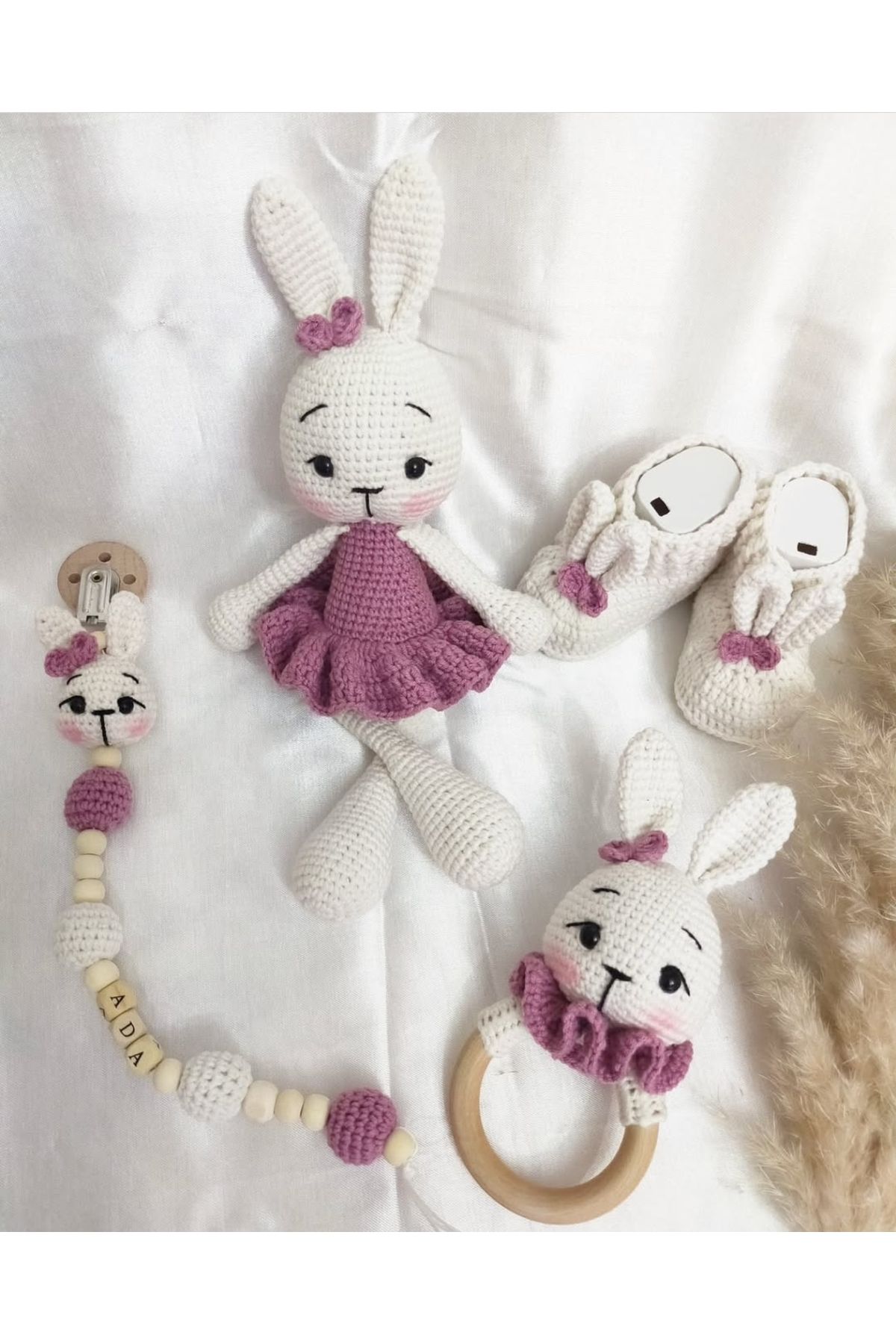 Damla Amigurumi 4lü Lena tavsan set