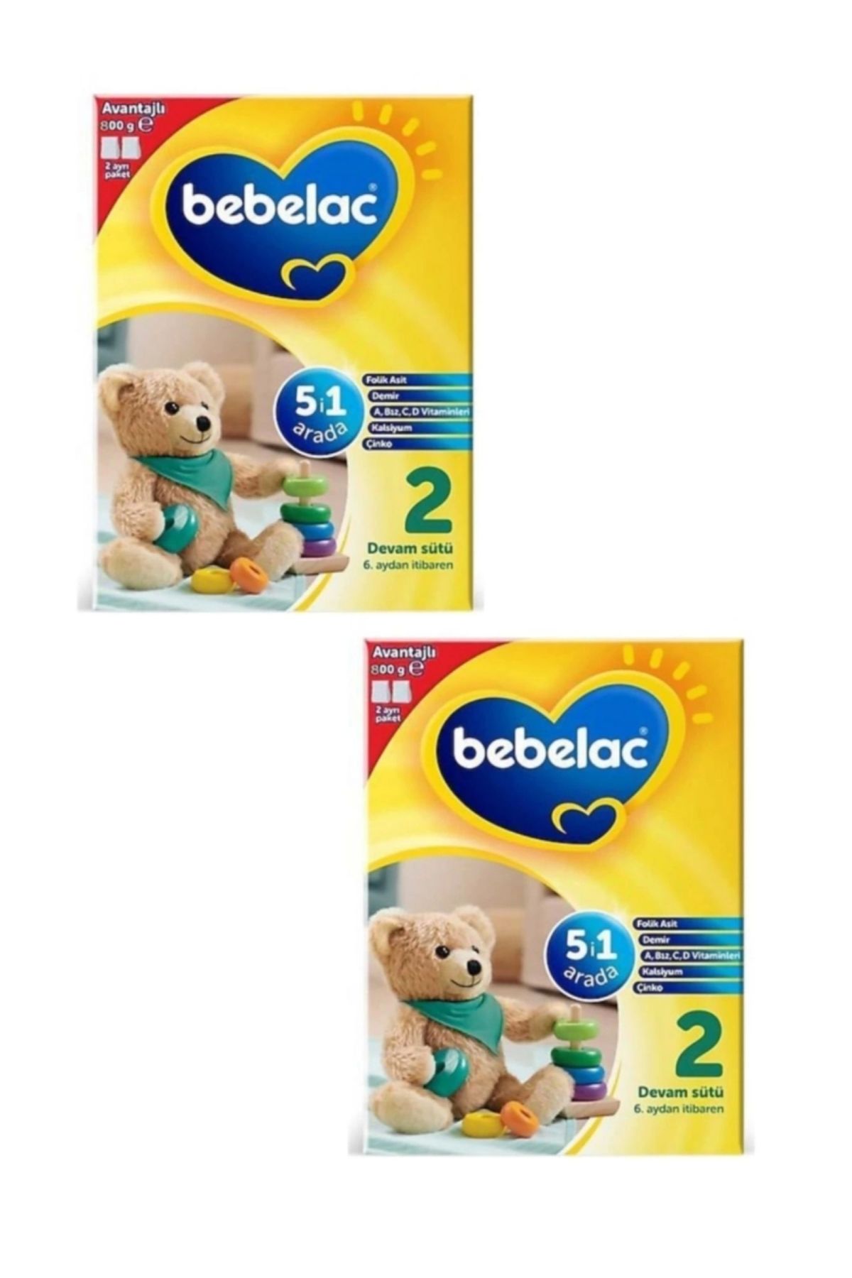 Bebelac 2 Devam Sütü 800 gr 6-9 Ay X 2 Adet -kofre