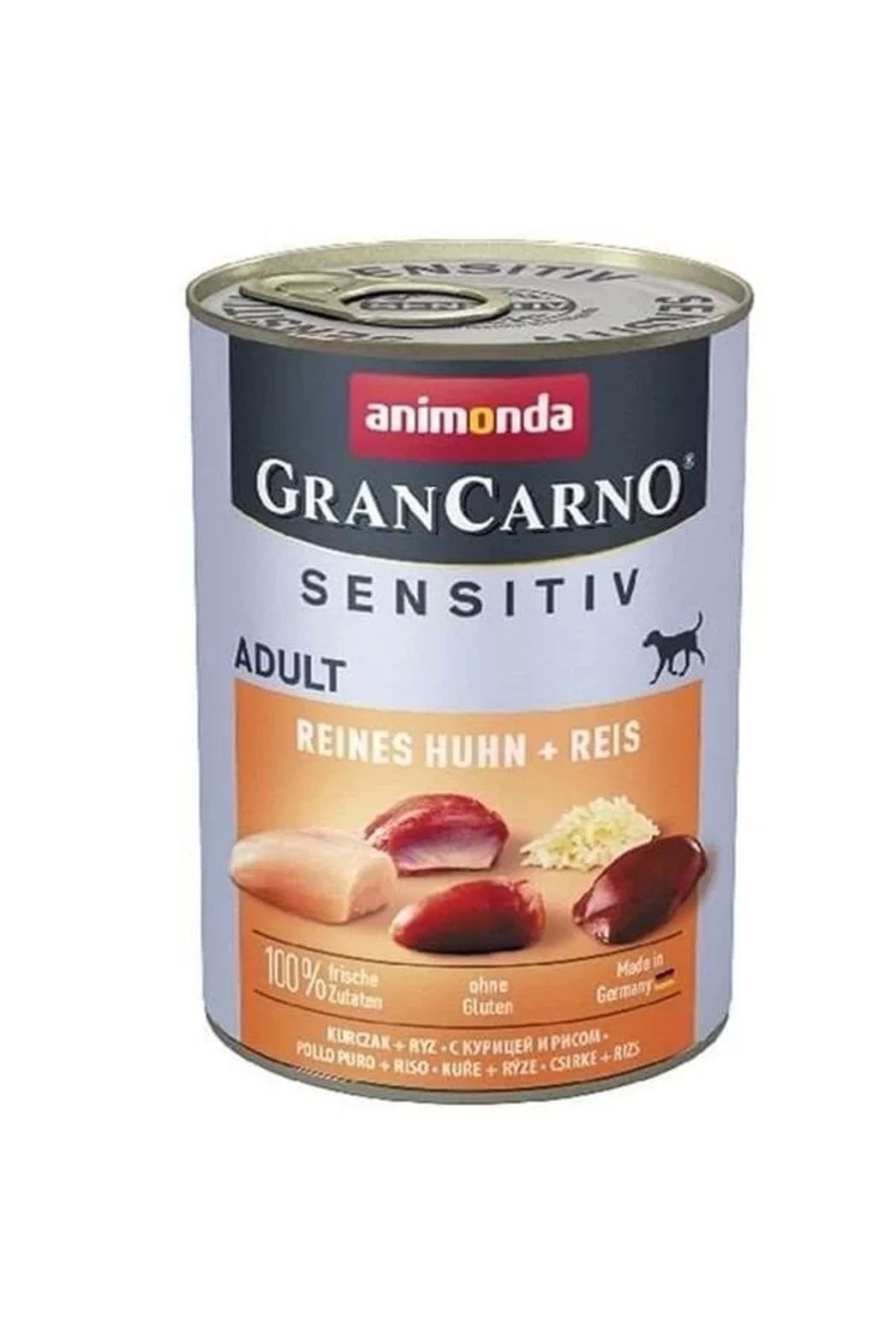 Animonda Gran Carno Sensitive Tavuklu Ve Pirinçli Yetişkin Köpek Konservesi 400 gr