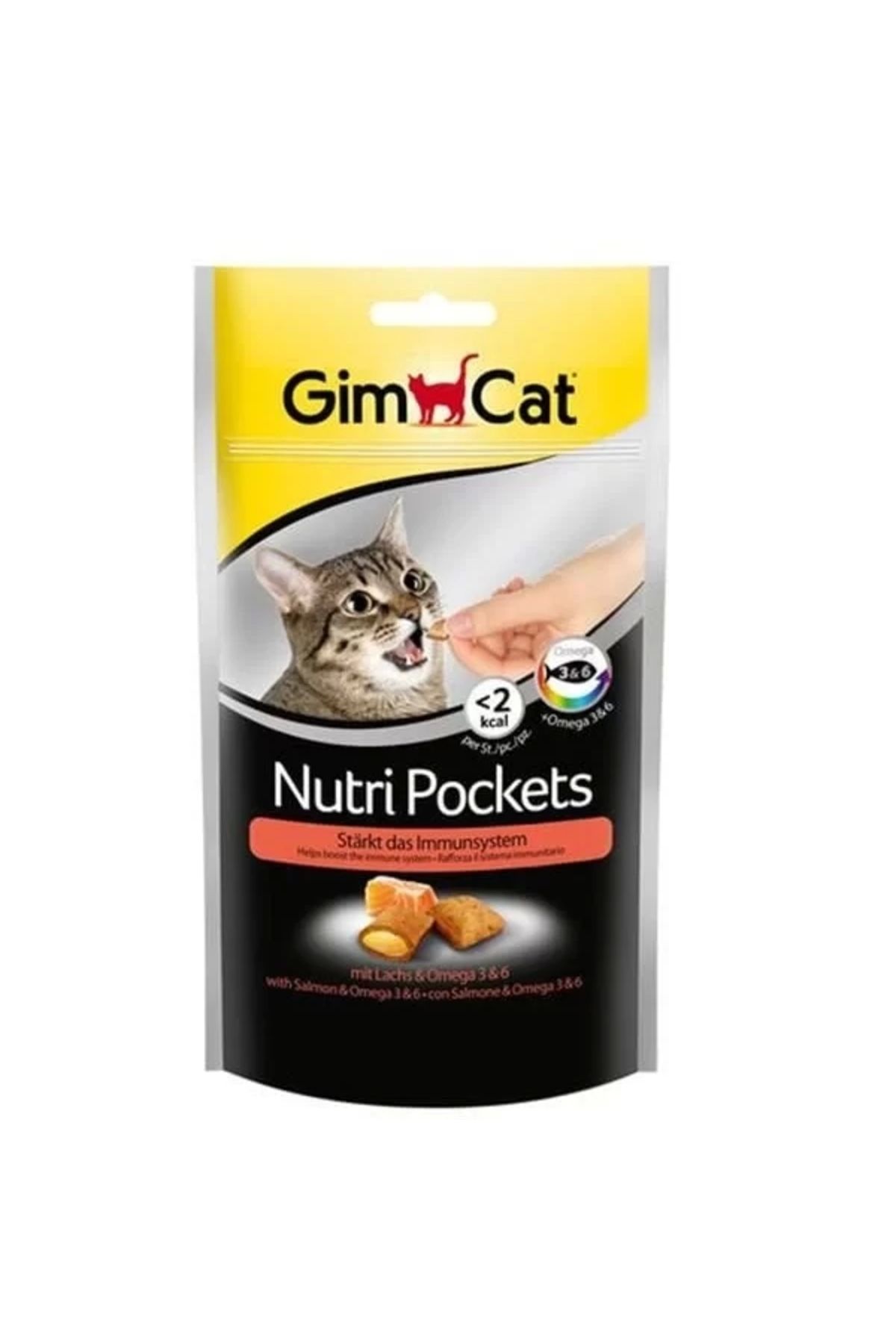 Gimcat Nutri Pockets Somon Omega Kedi Ödül Maması Tablet 60 gr