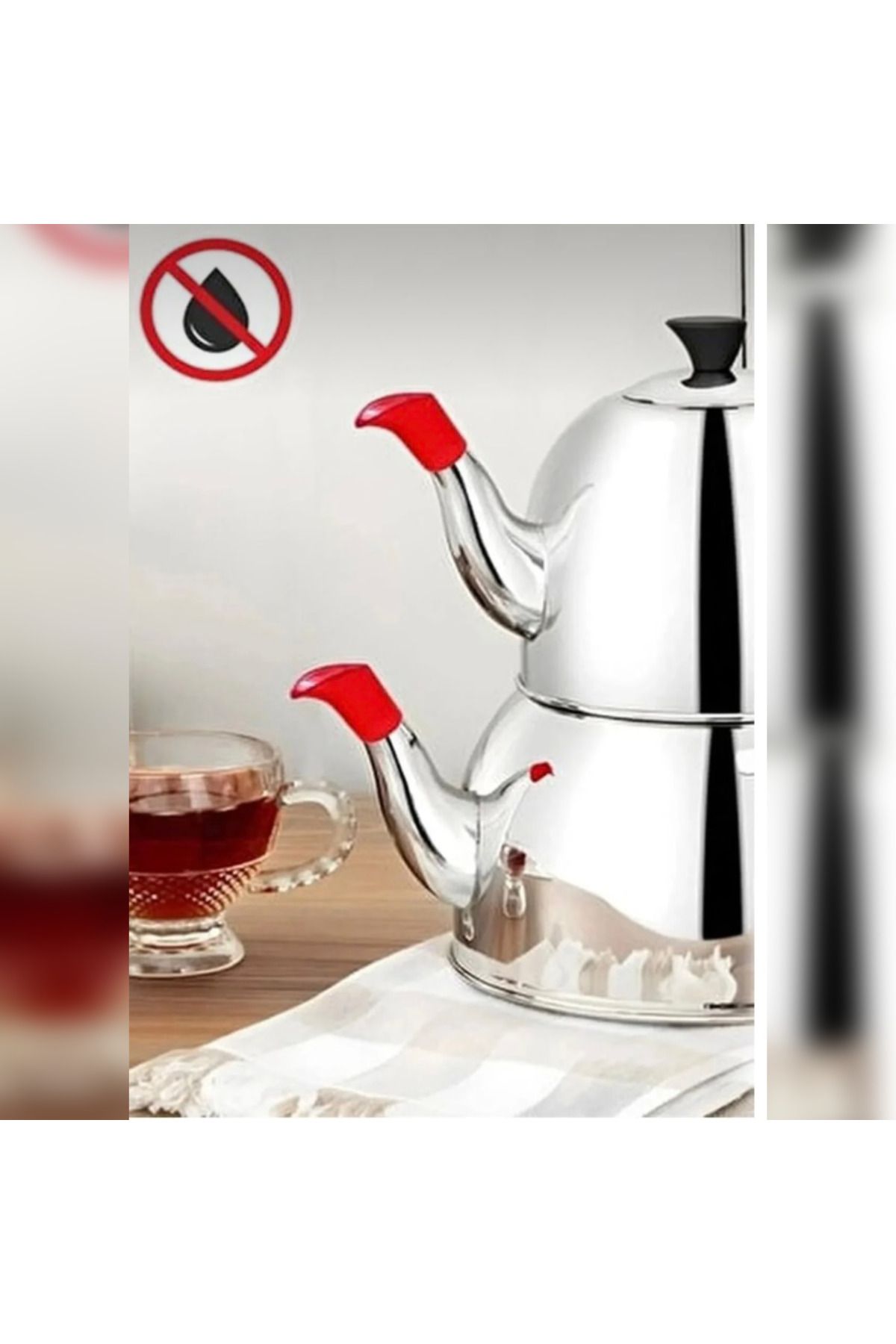 abnturk Çaydanlık İçin Sızdırmatik Silikon Sızdırmaz Sıvı Tutucu (1 Pakette 2 başlık)