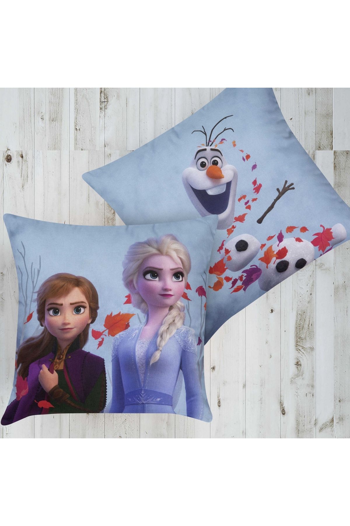 Taç Lisanslı Disney Frozen Autumn 40x40 Pamuk Kırlent