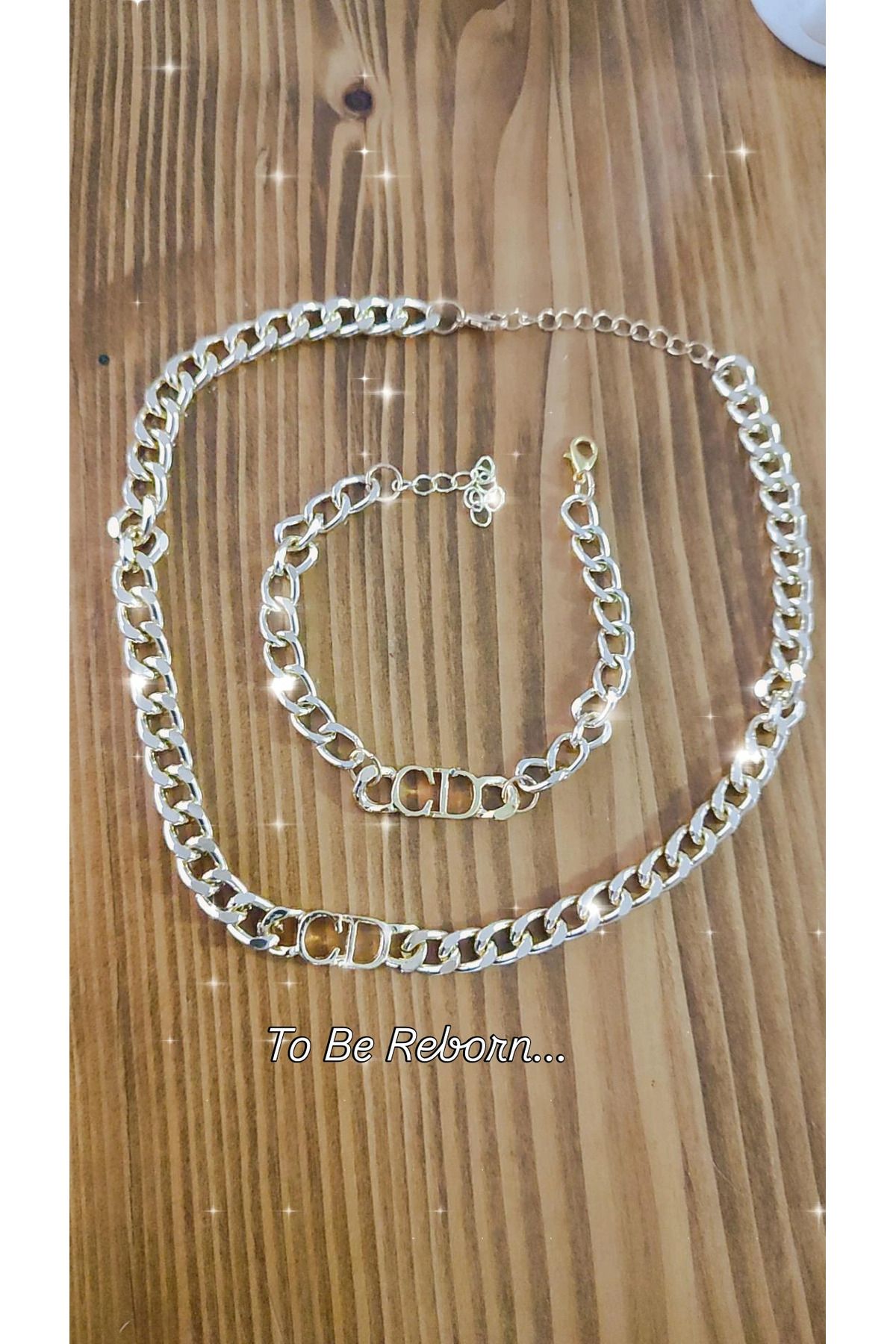 To Be Reborn-Cd Model Special Design - Thick Chain Necklace and Bracelet Set, Favorite Model 5