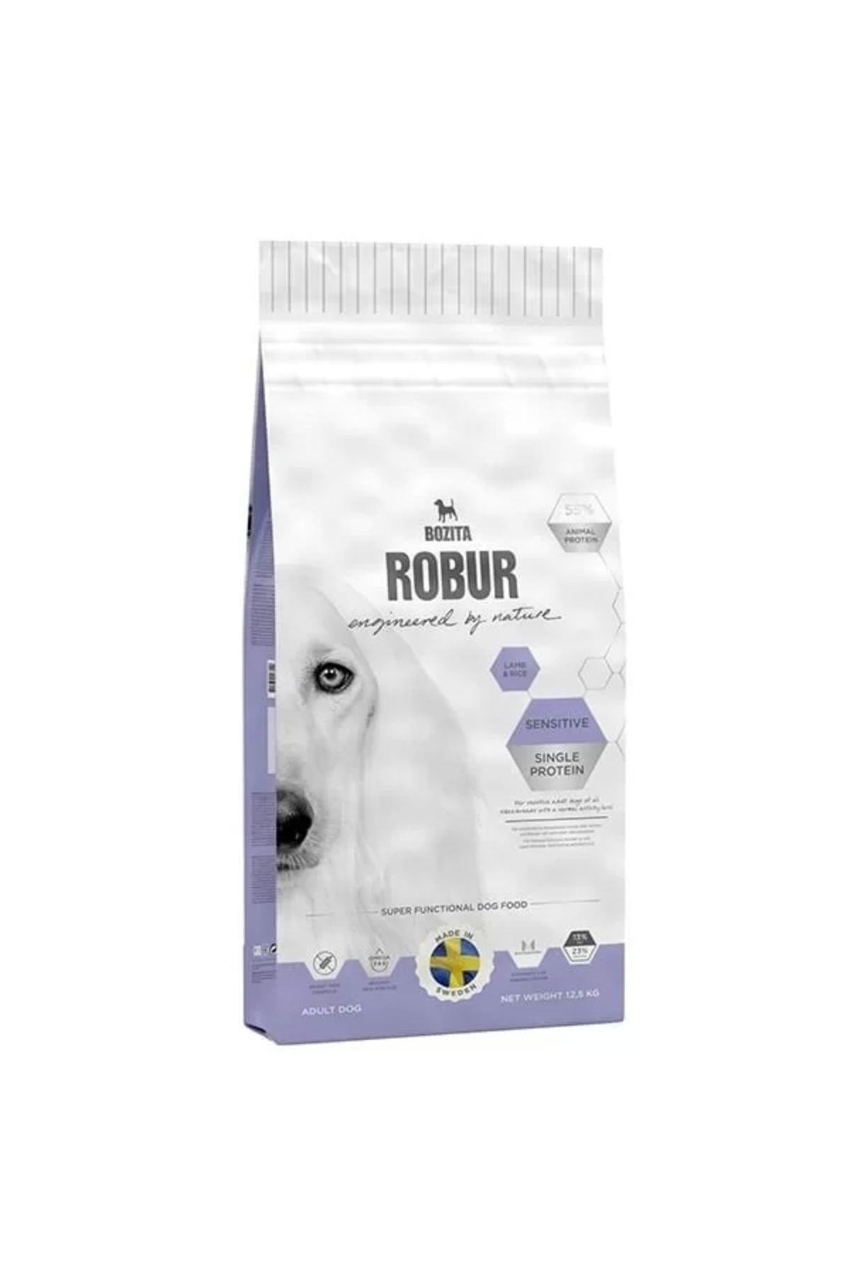 Bozita Robur Sensitive Single Protein Kuzu Ve Pirinçli Hassas Tahılsız Köpek Maması 12.5 Kg