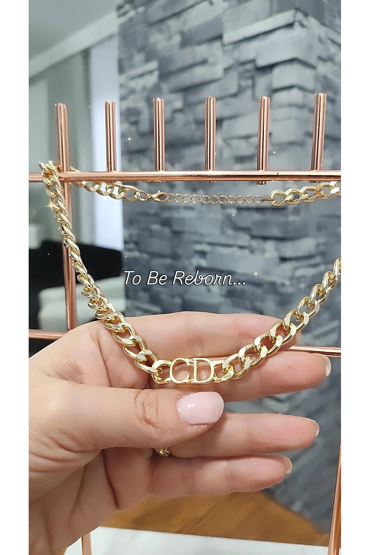 To Be Reborn-Cd Model Special Design - Thick Chain Necklace and Bracelet Set, Favorite Model 3
