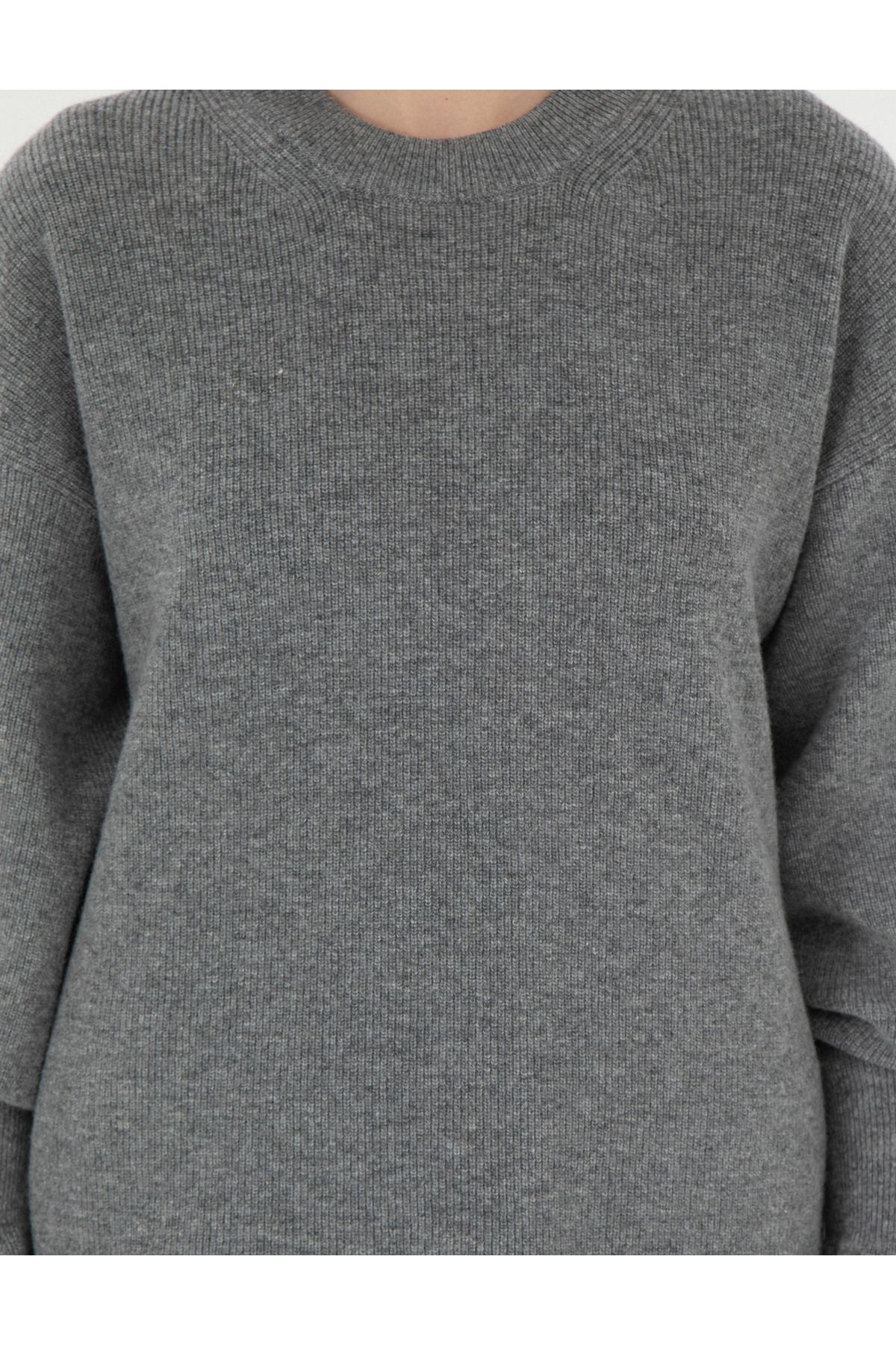 Pierre Cardin-Gray Melange Regular Fit Wool Sweater 50296484 -Vr086 6