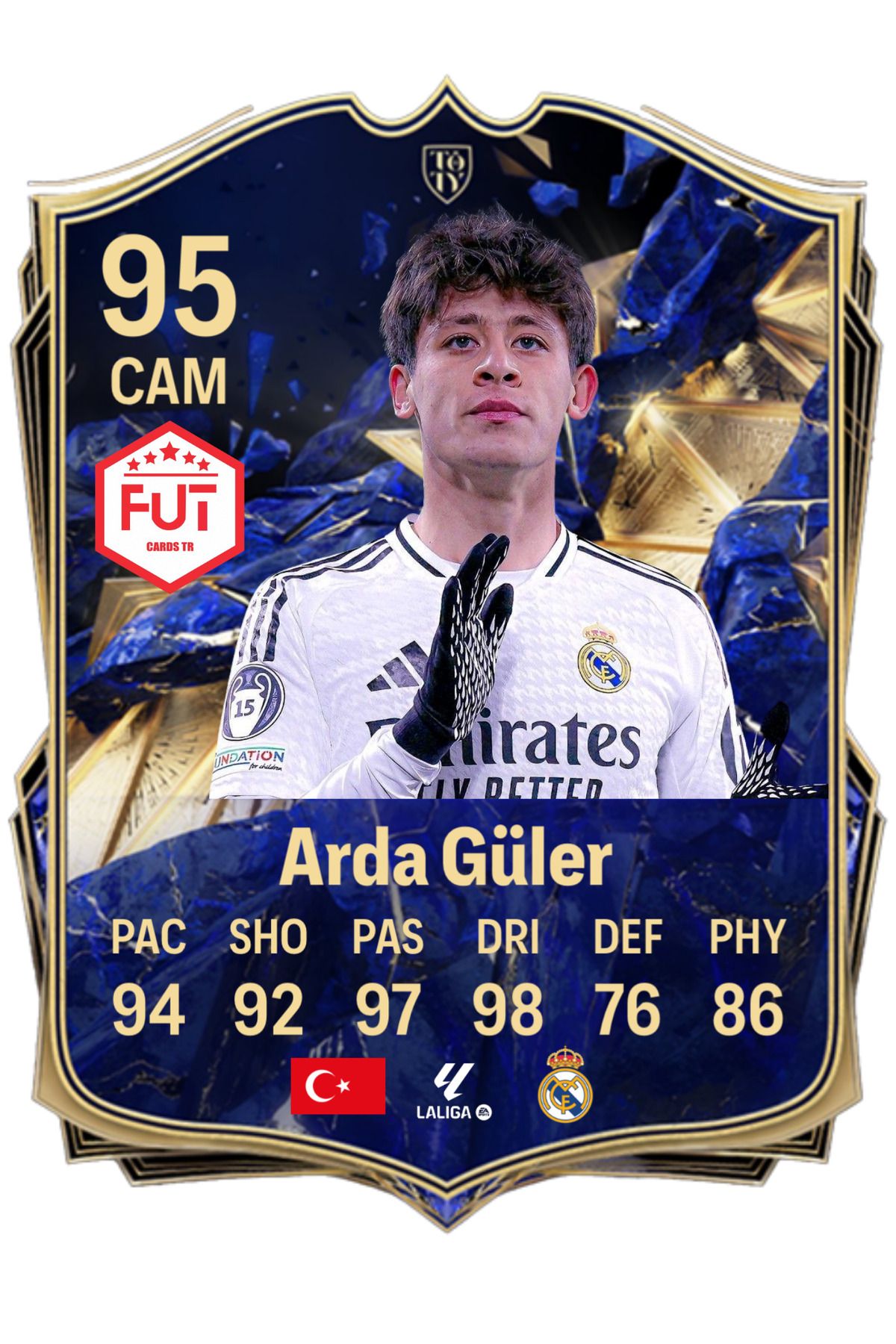 FUTCARDS Arda Güler Toty Futcard Futbolcu Kartı