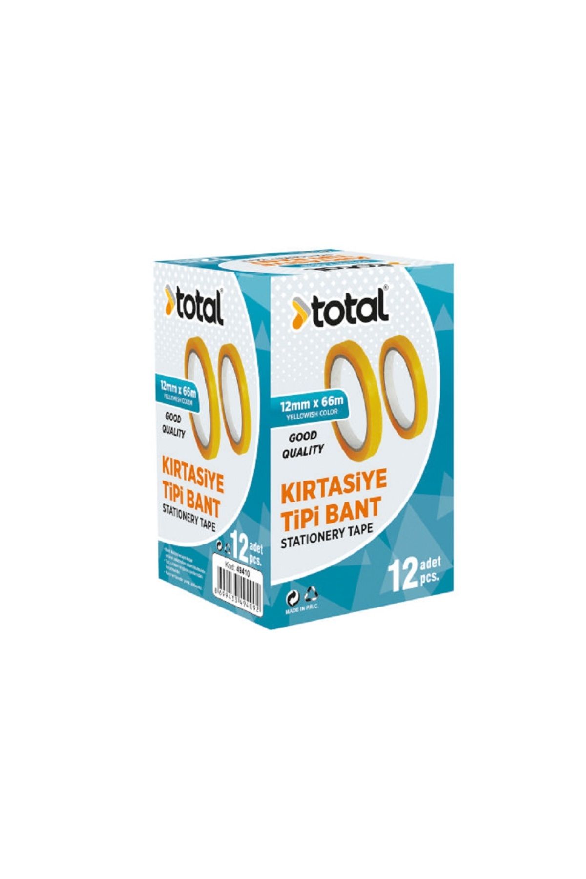 TOTAL SELEFON (BÜRO) BANT 12MM*66 M.12 ADET (12 Lİ PK.)