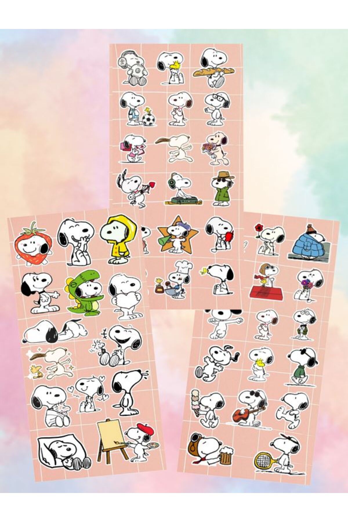 EyER Shoping Snoopy Sticker Seti 50+ parça