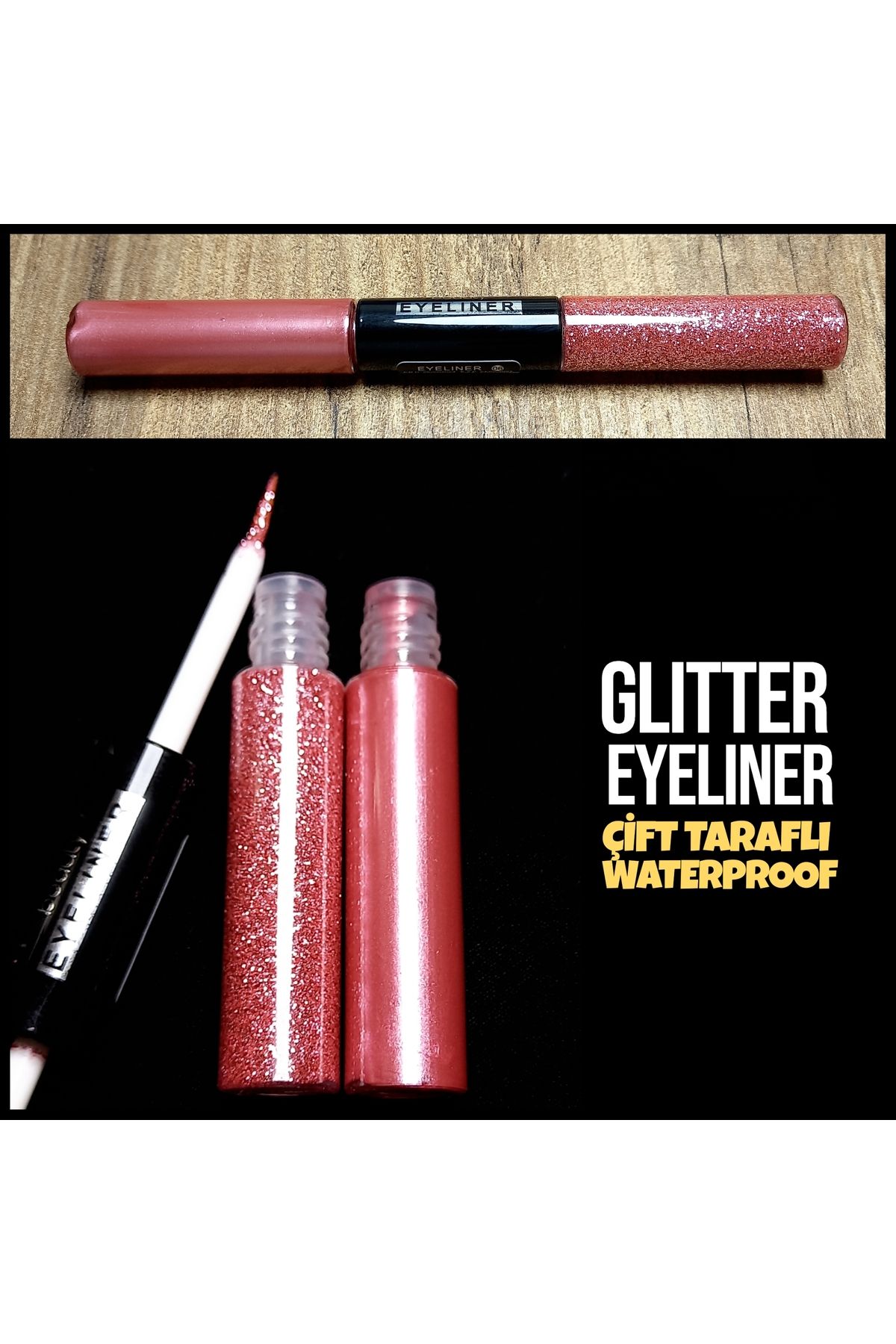 PRO 10 PRO ON Glitter Simli Eyeliner Çift Taraflı Waterproof