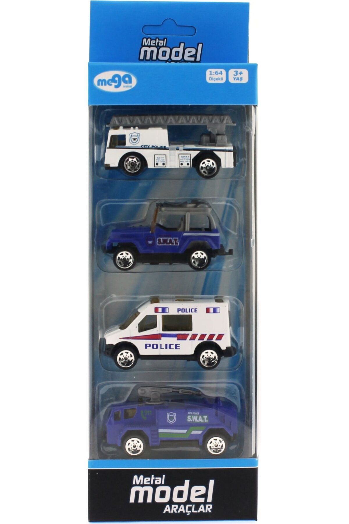 SLNN 4'Lü Die Cast Polis Seti