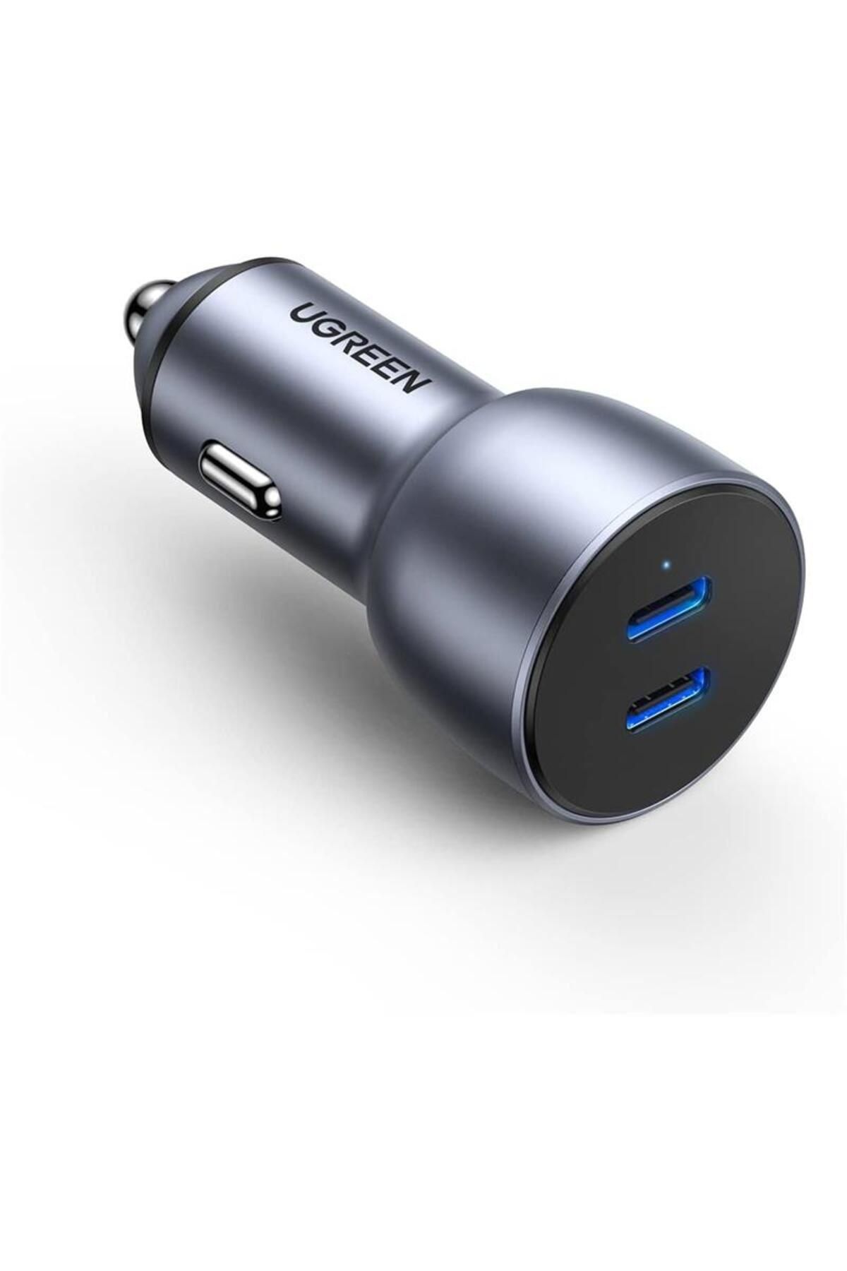 Ugreen 40w Pd Hızlı Araç Içi Şarj Cihazı Çakmaklık Adaptörü 2xusb-c Uzay Grisi