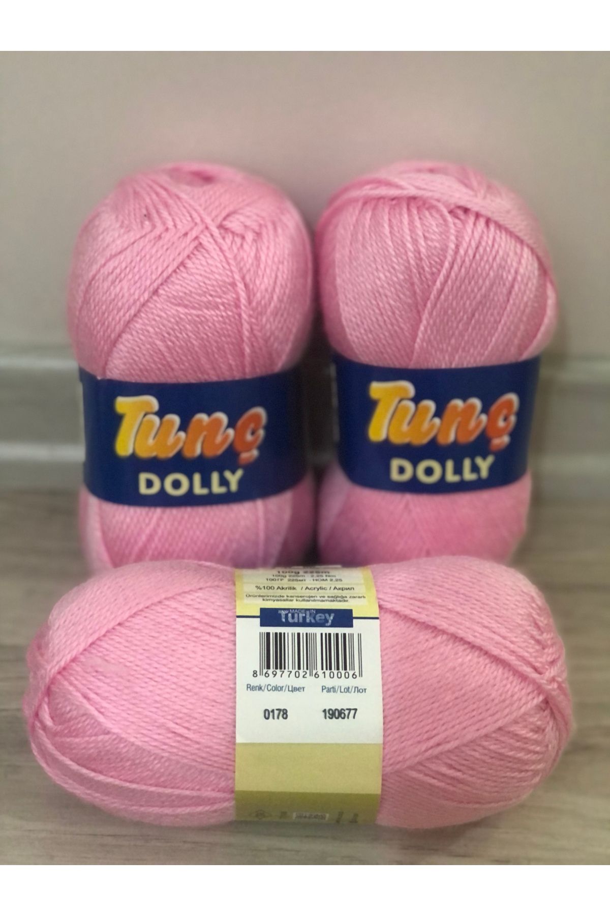 Tunç Dolly 3 ADET patiklik ip 0178 100 gram