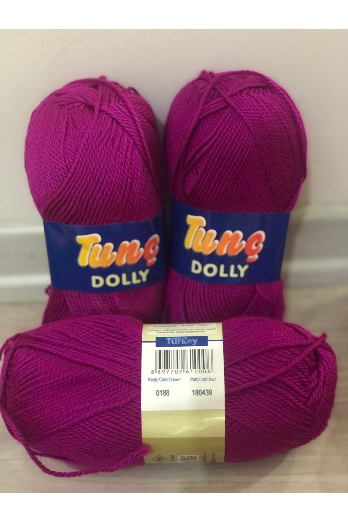 Tunç 3 ADET Dolly patiklik ip 0188 100 gram 225 metre