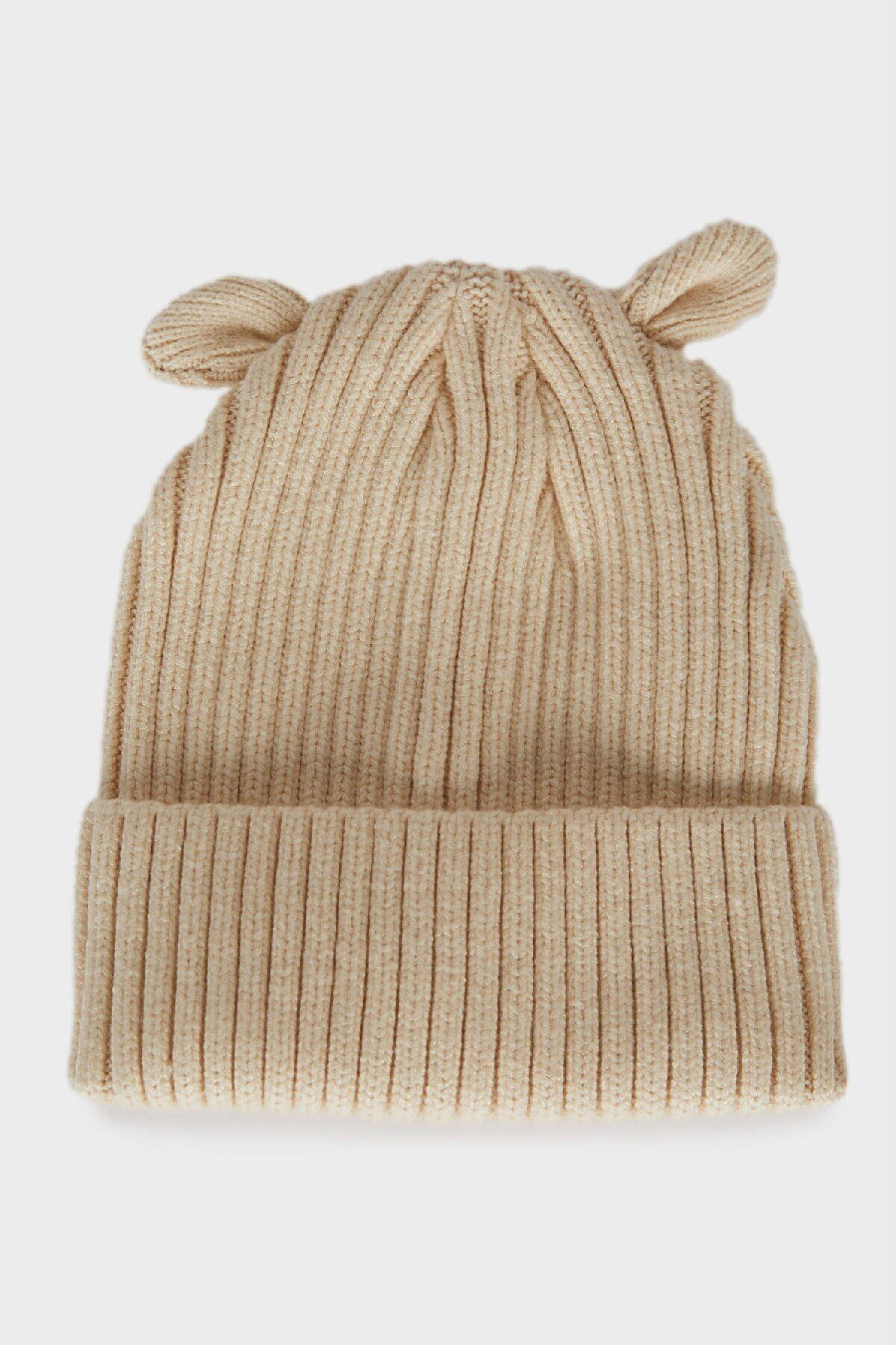 DeFacto-Knitted Beanie with Ears for Baby Girl - C8165A524Wn 1