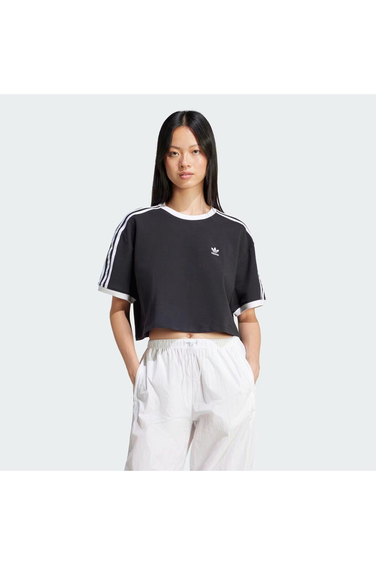 adidas Adicolor 3-Stripes Loose Crop Kadın Tişört