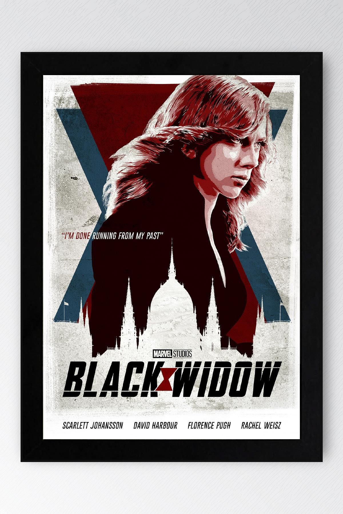 Saturn Black Widow Çerçeveli Tablo - Marvel Film Afişi Poster Tablo