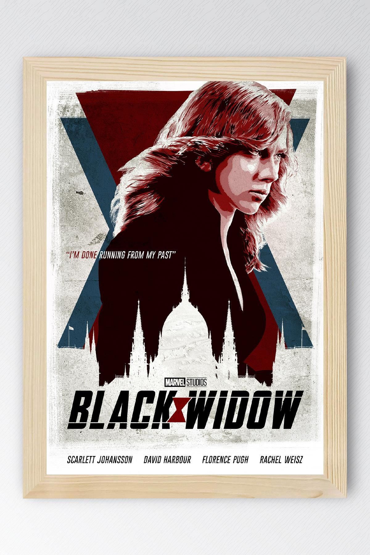 Saturn Black Widow Çerçeveli Tablo - Marvel Film Afişi Poster Tablo