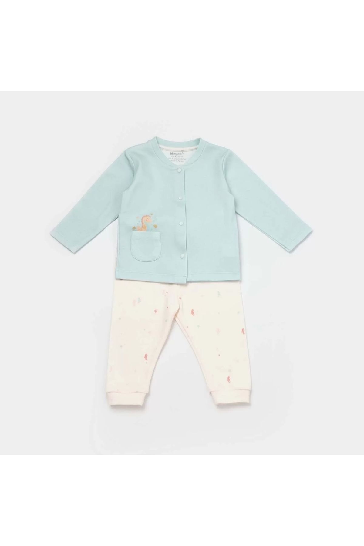 mtm My The Mall Save The Seahorse Bebek Pijama Takımı  Bejmint