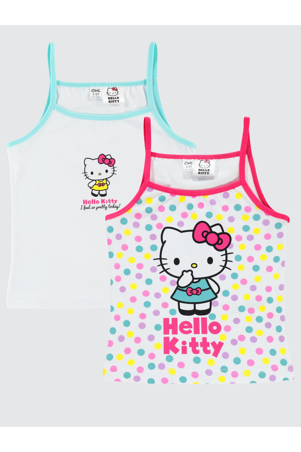 Hello Kitty-طقم رياضي بناتي مكون من قطعتين من عمر 2 إلى 10 سنوات باللون الأبيض 1