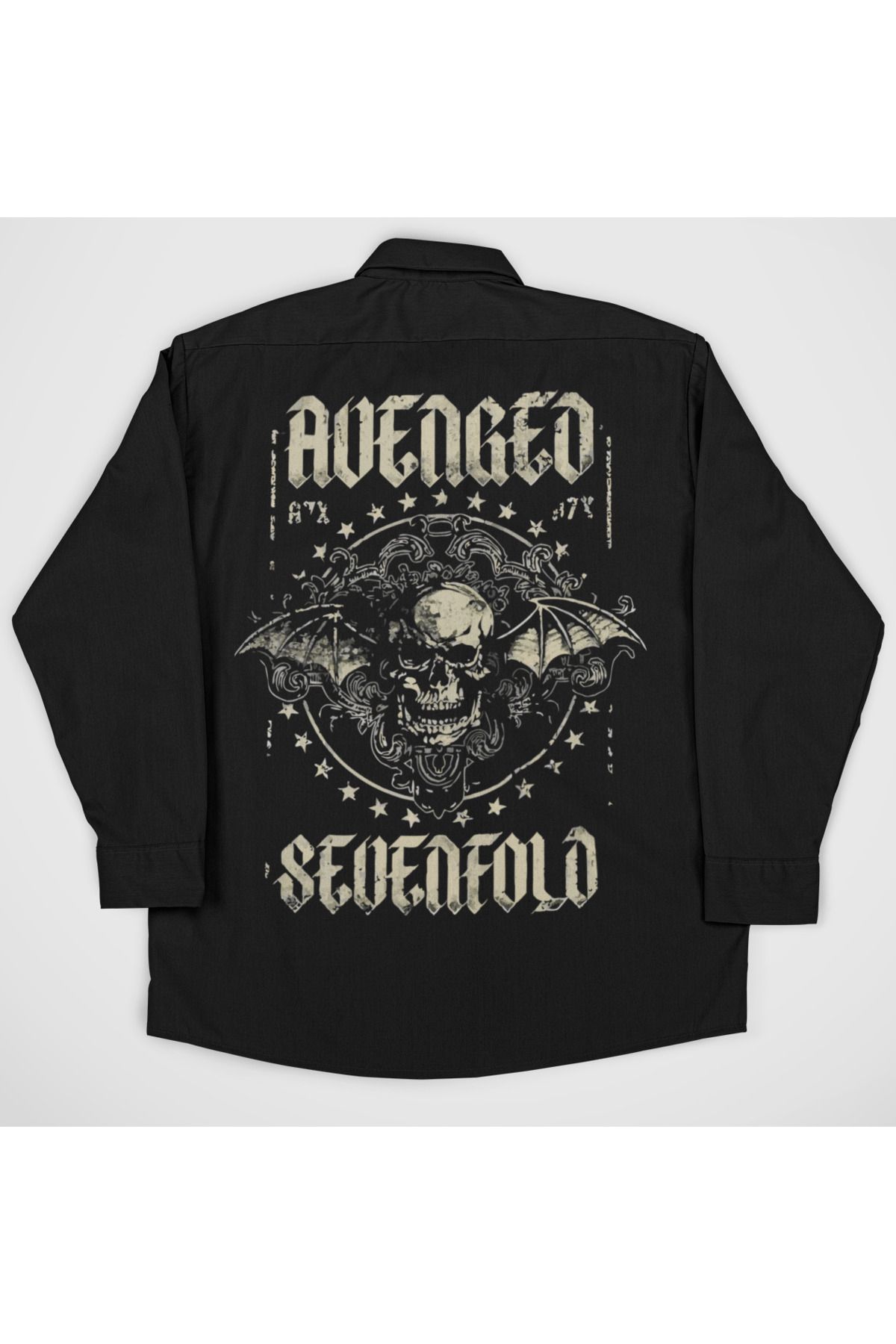 SEVBANO Avenged Sevenfold Müzik Grubu Baskılı Unisex Rock Metal Cepli Gömlek