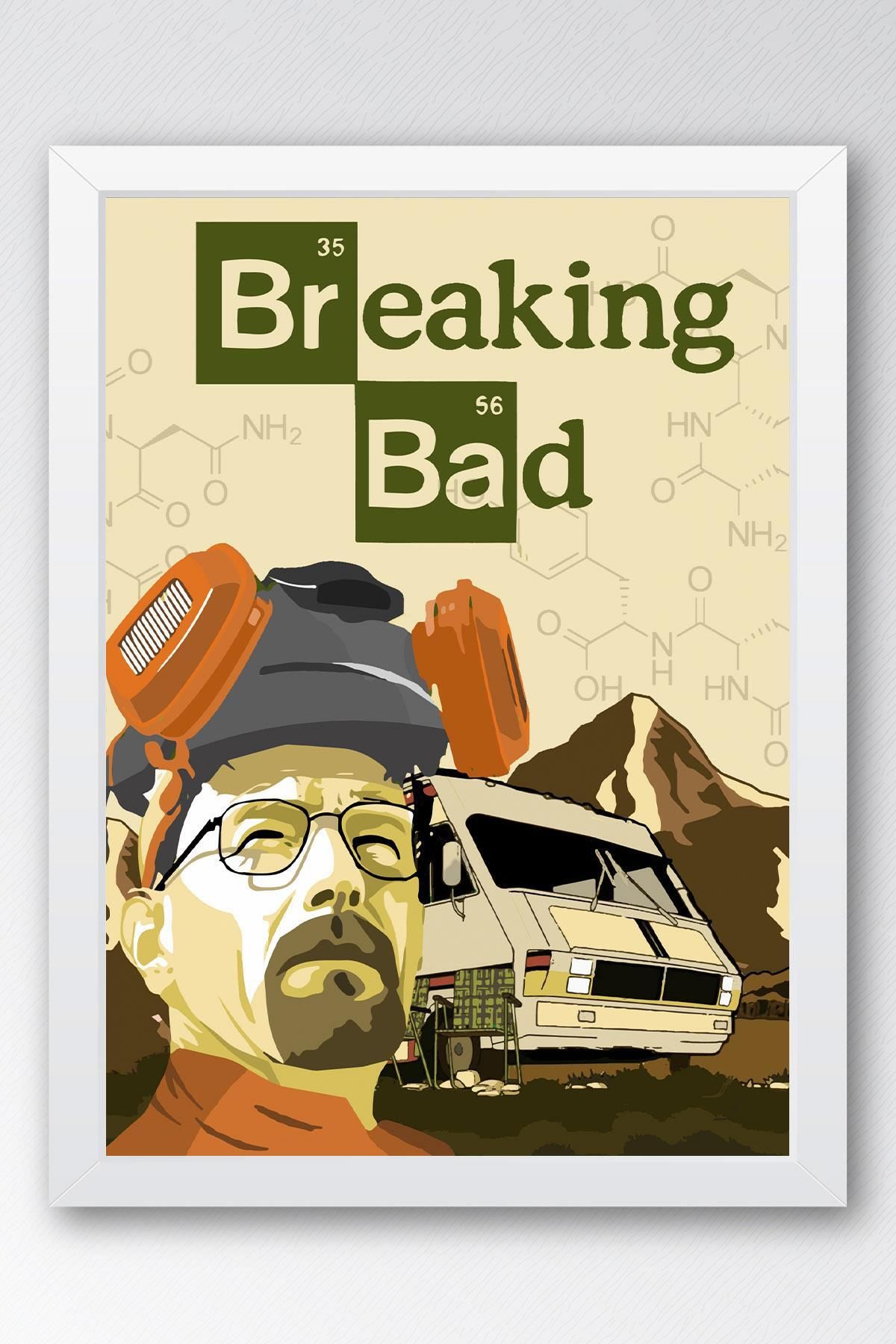 Saturn Breaking Bad Çerçeveli Tablo - Dizi Afişi Poster Tablo