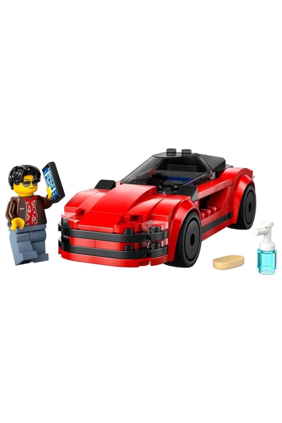 TWOX Çocuk LEGO City Kırmızı Spor Araba 60448