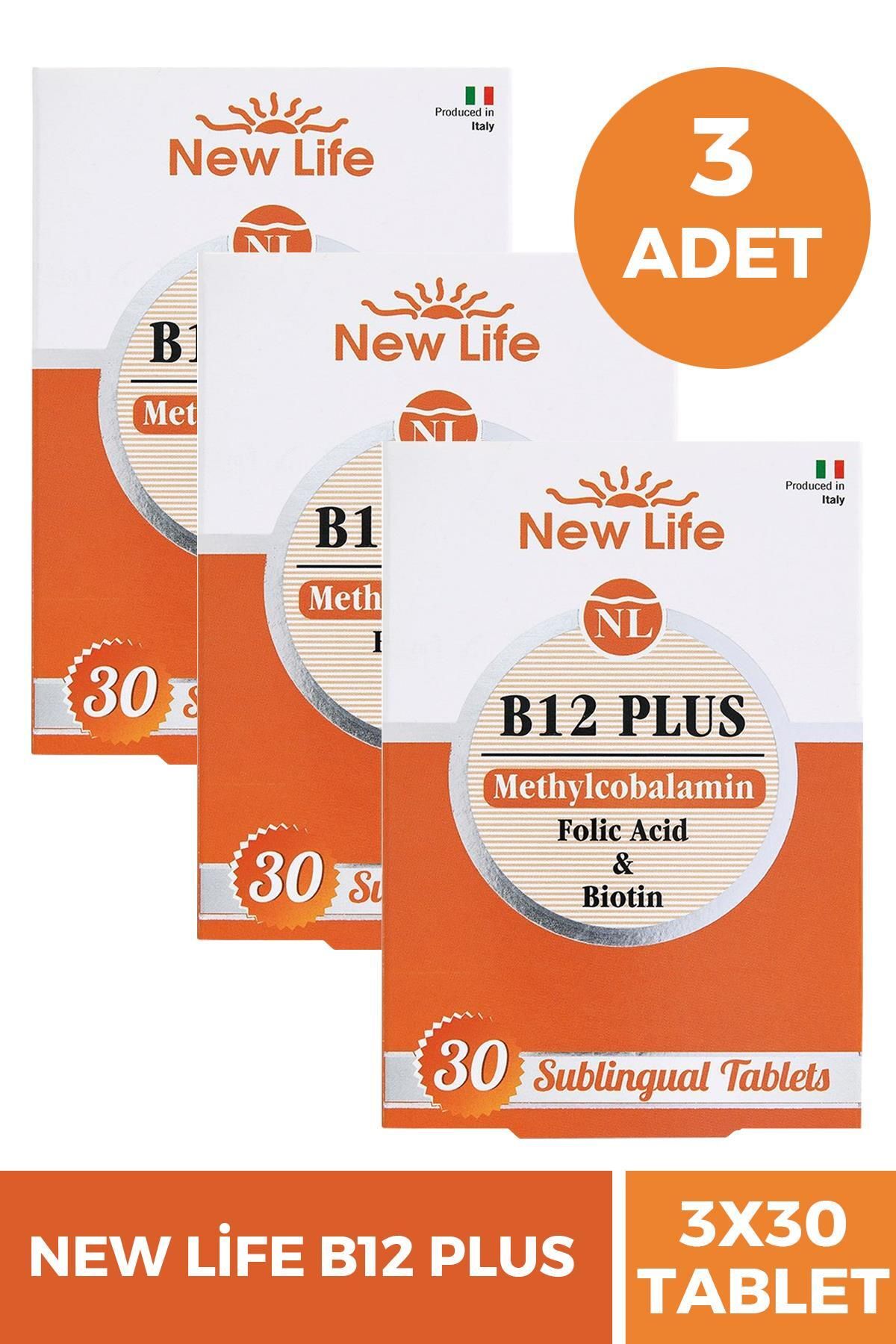 New Life B12 Plus Methylcobalamin 30 Tablet 3 Adet