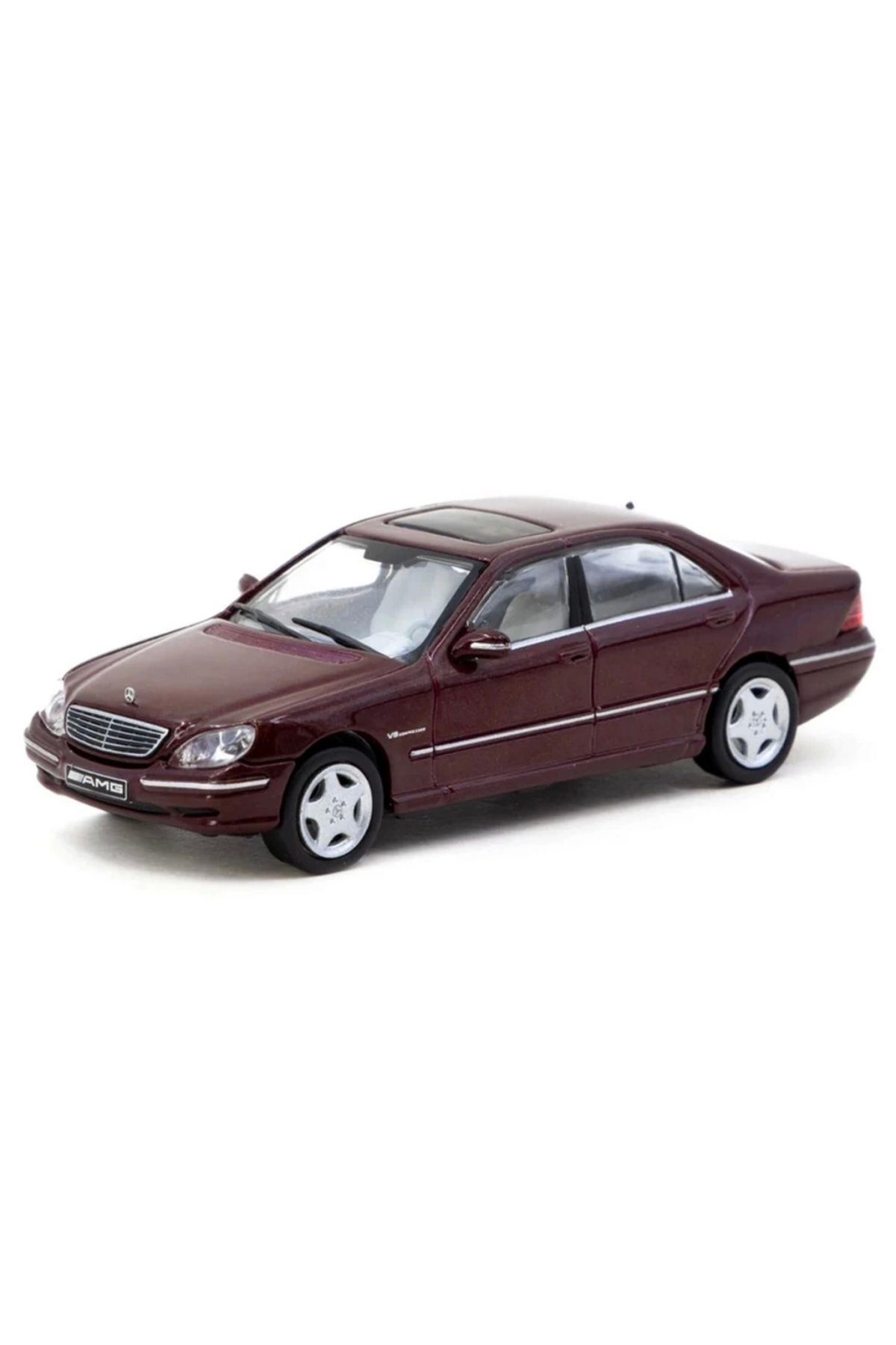 TWOX Çocuk Tarmac Works 1/64 Mercedes-Benz S 55 AMG Bordeaux Red Metallic