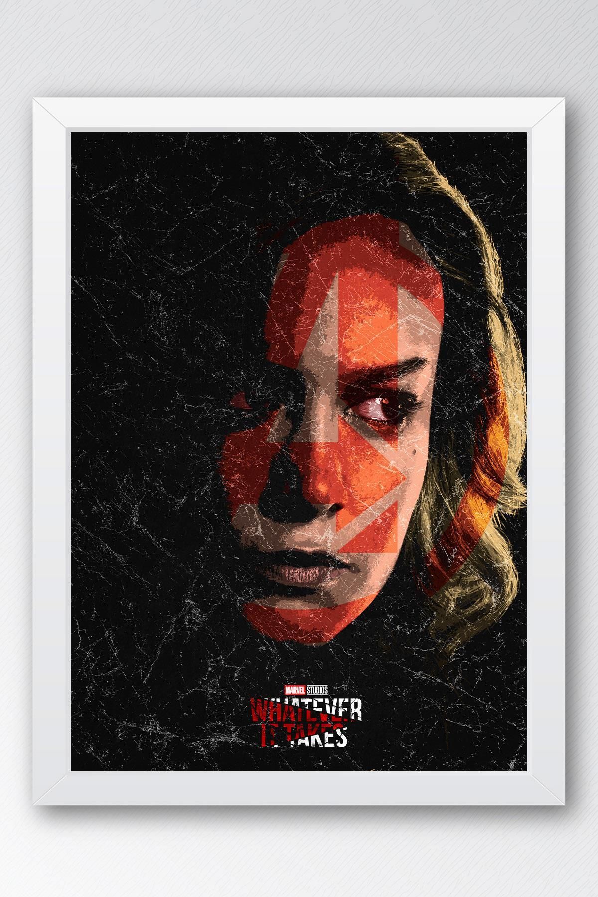 Saturn Captain Marvel Çerçeveli Tablo - Kaptan Marvel Avengers Poster Tablo